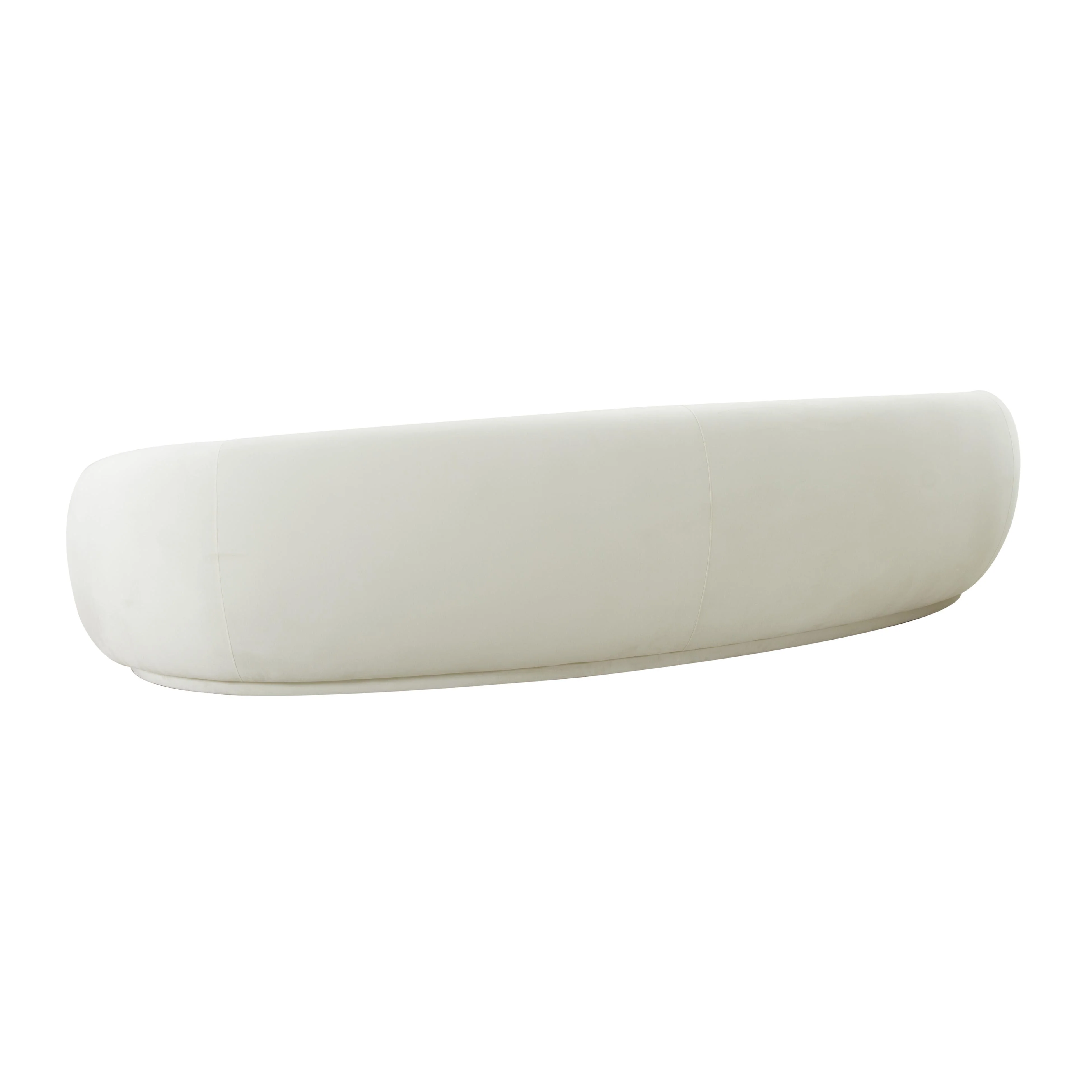 Kendall Cream Velvet 120 Inch Sofa - Image 4