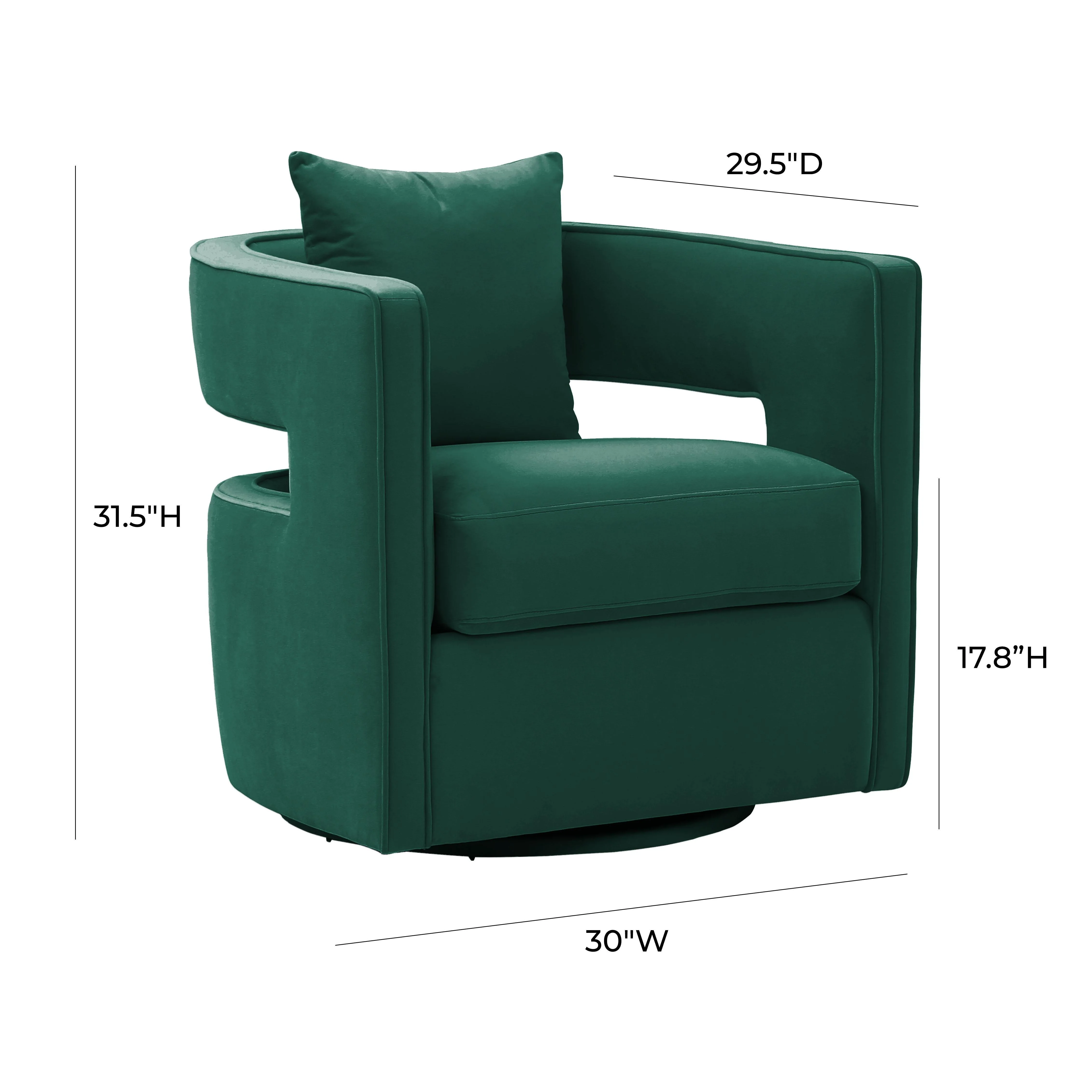 Kennedy Forest Green Swivel Chair - Image 6