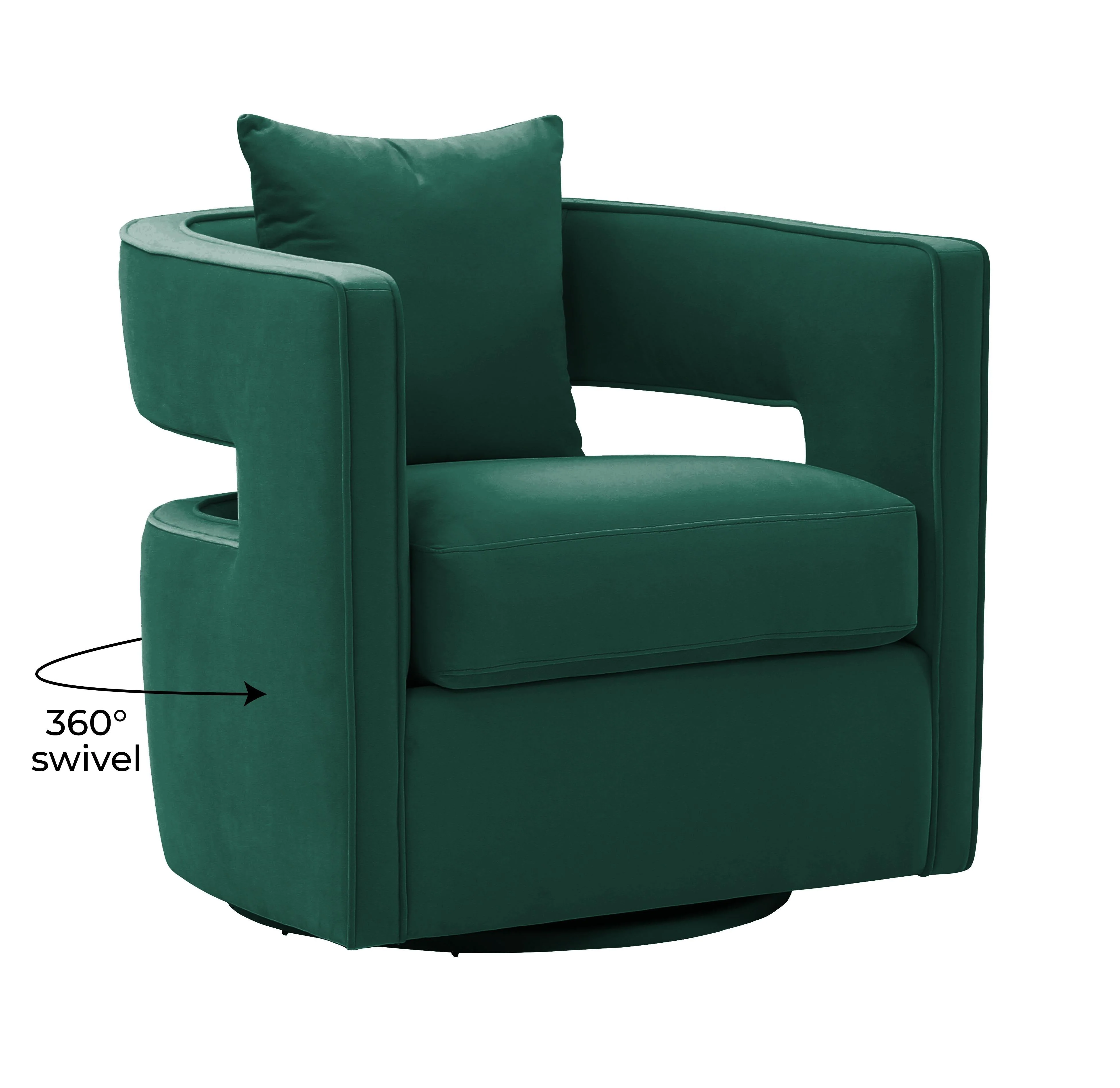 Kennedy Forest Green Swivel Chair - Image 7