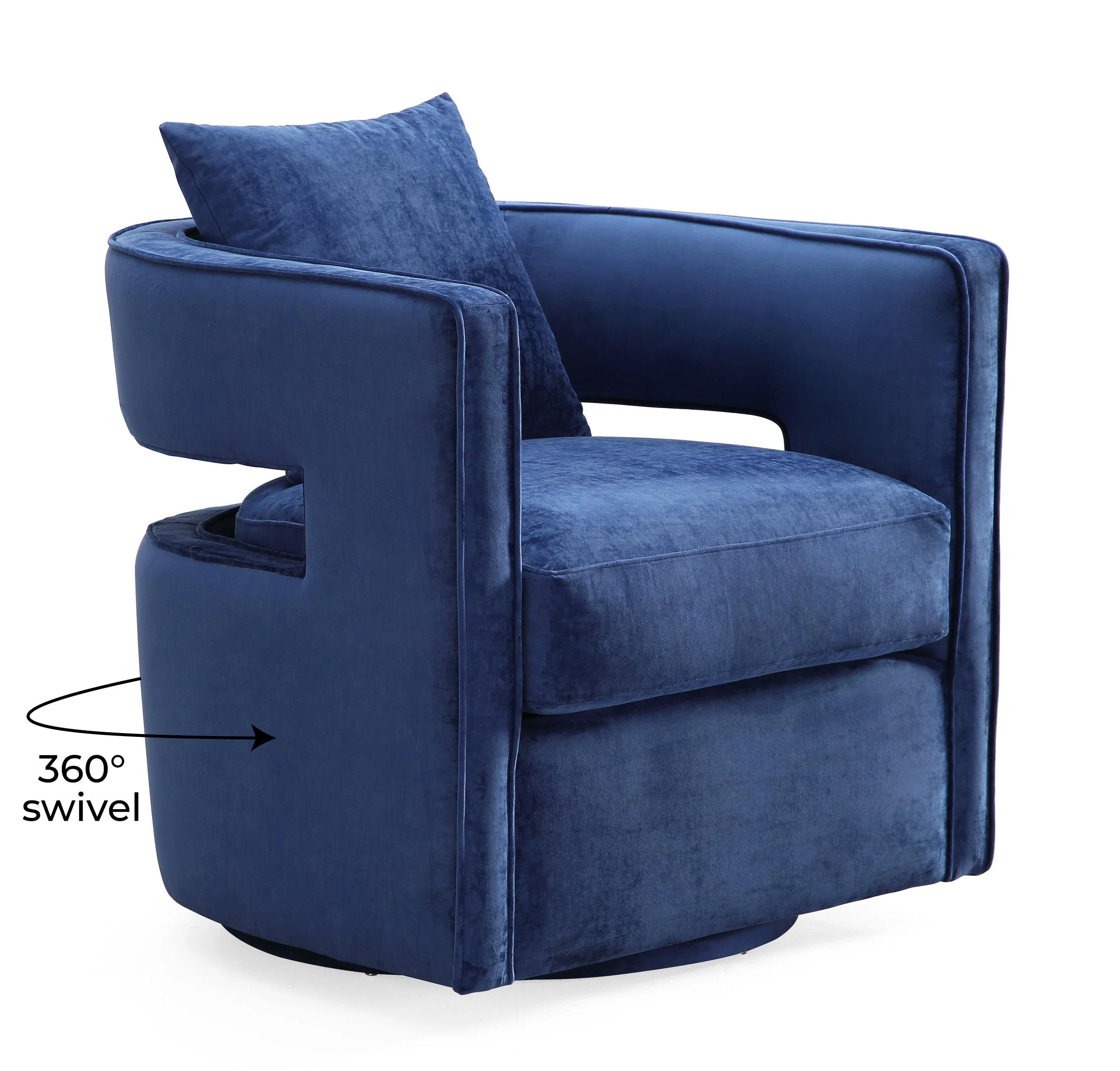 Kennedy Navy Swivel Chair - Image 6