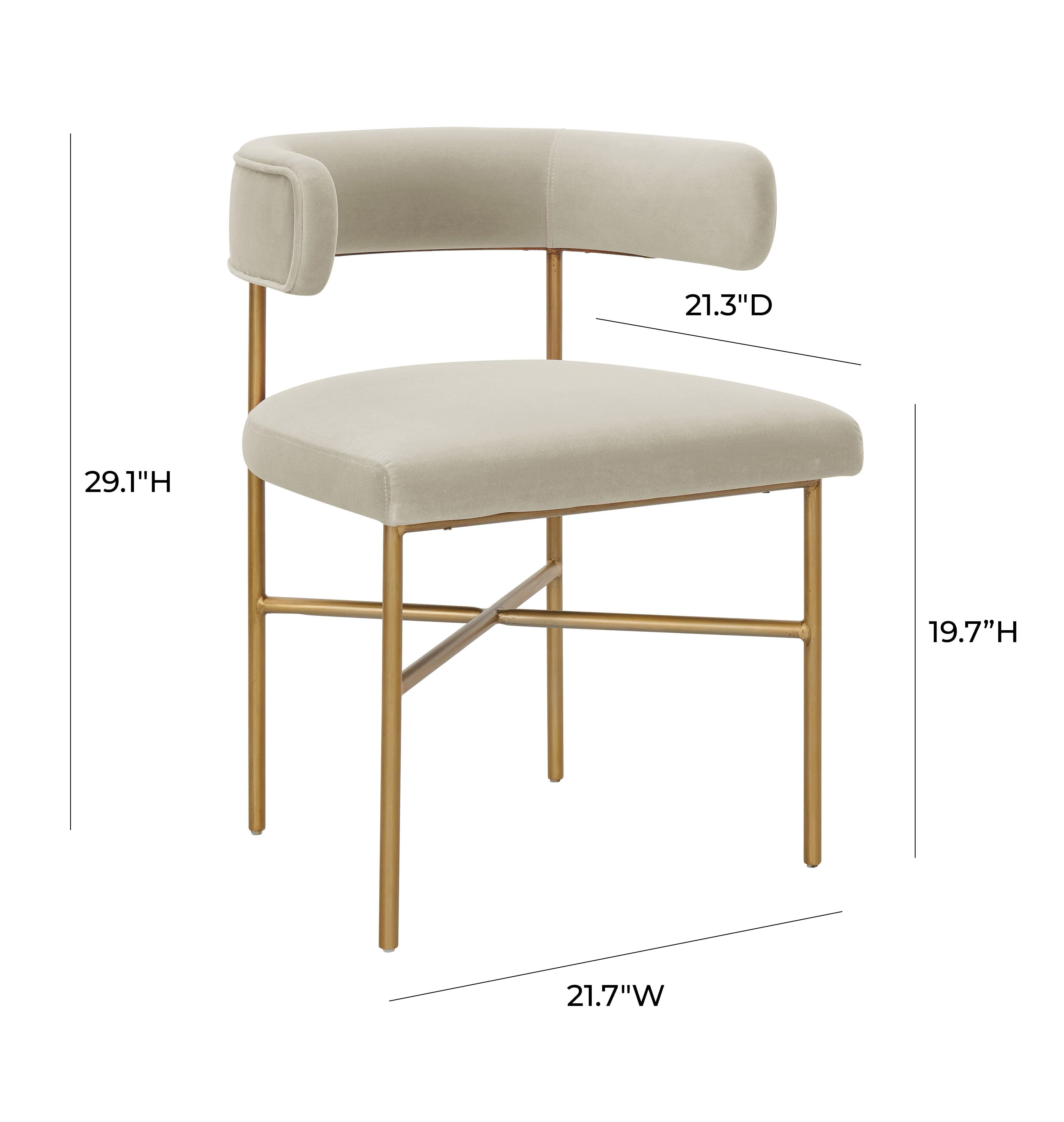 Kim Performance Velvet Chair in Cream - Image 7