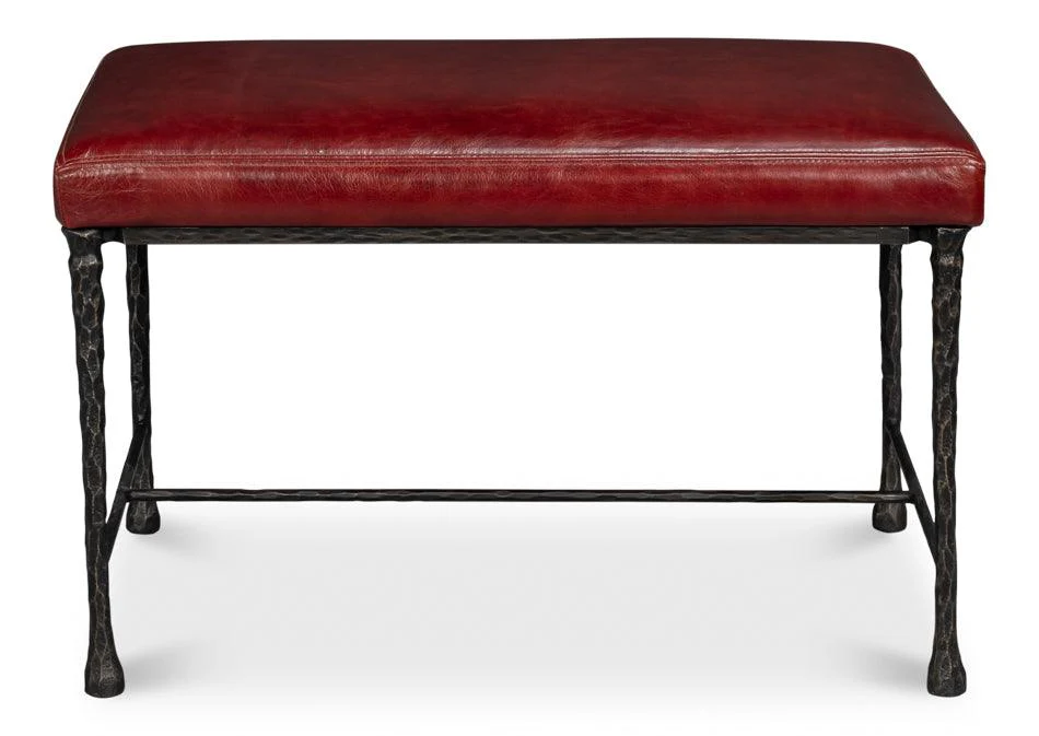 Kings Road Leather Bench - Image 2