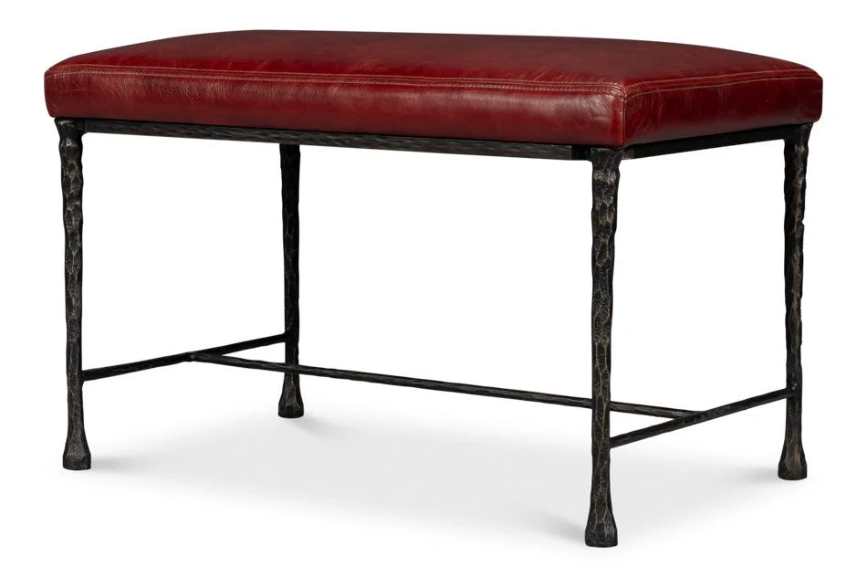 Kings Road Leather Bench - Image 4