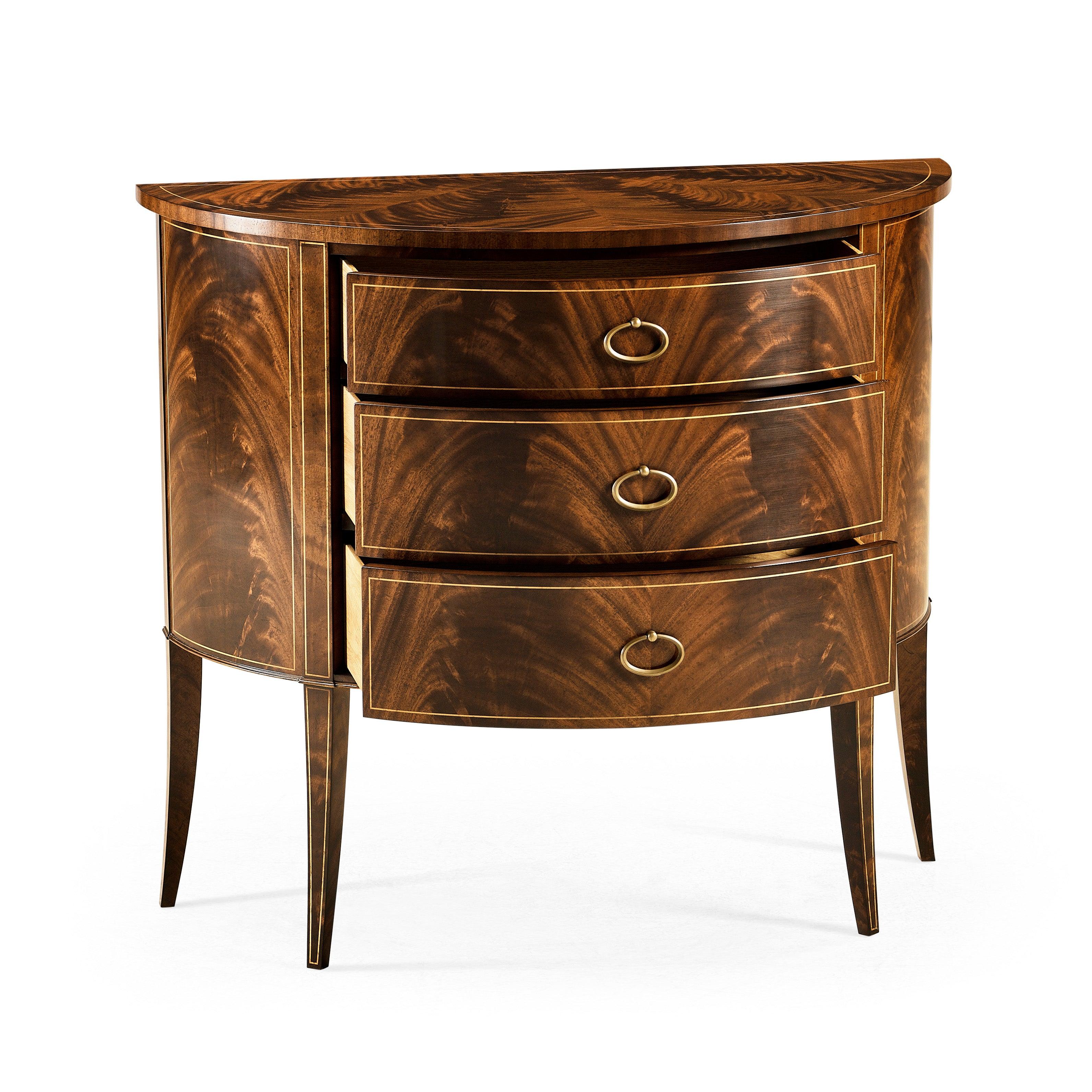 Knightsbridge Biedermeier Mahogany Demilune Cabinet - Image 2