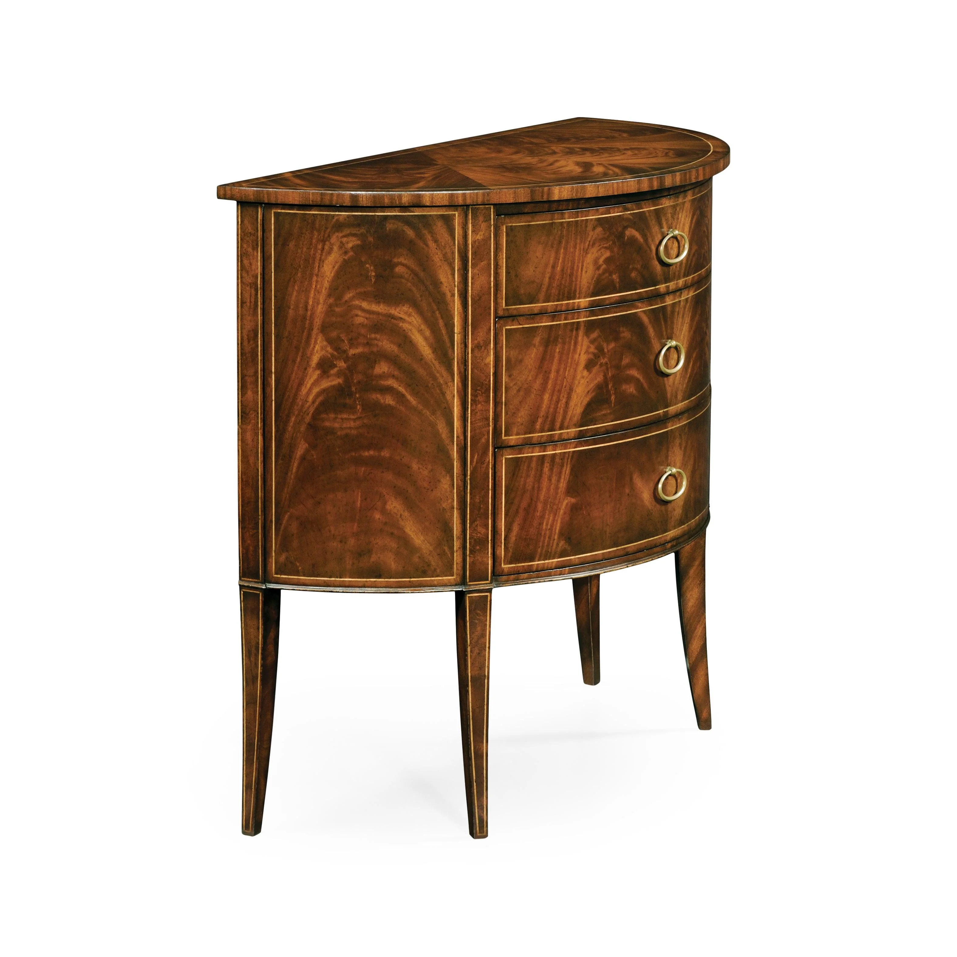 Knightsbridge Biedermeier Mahogany Demilune Cabinet - Image 3