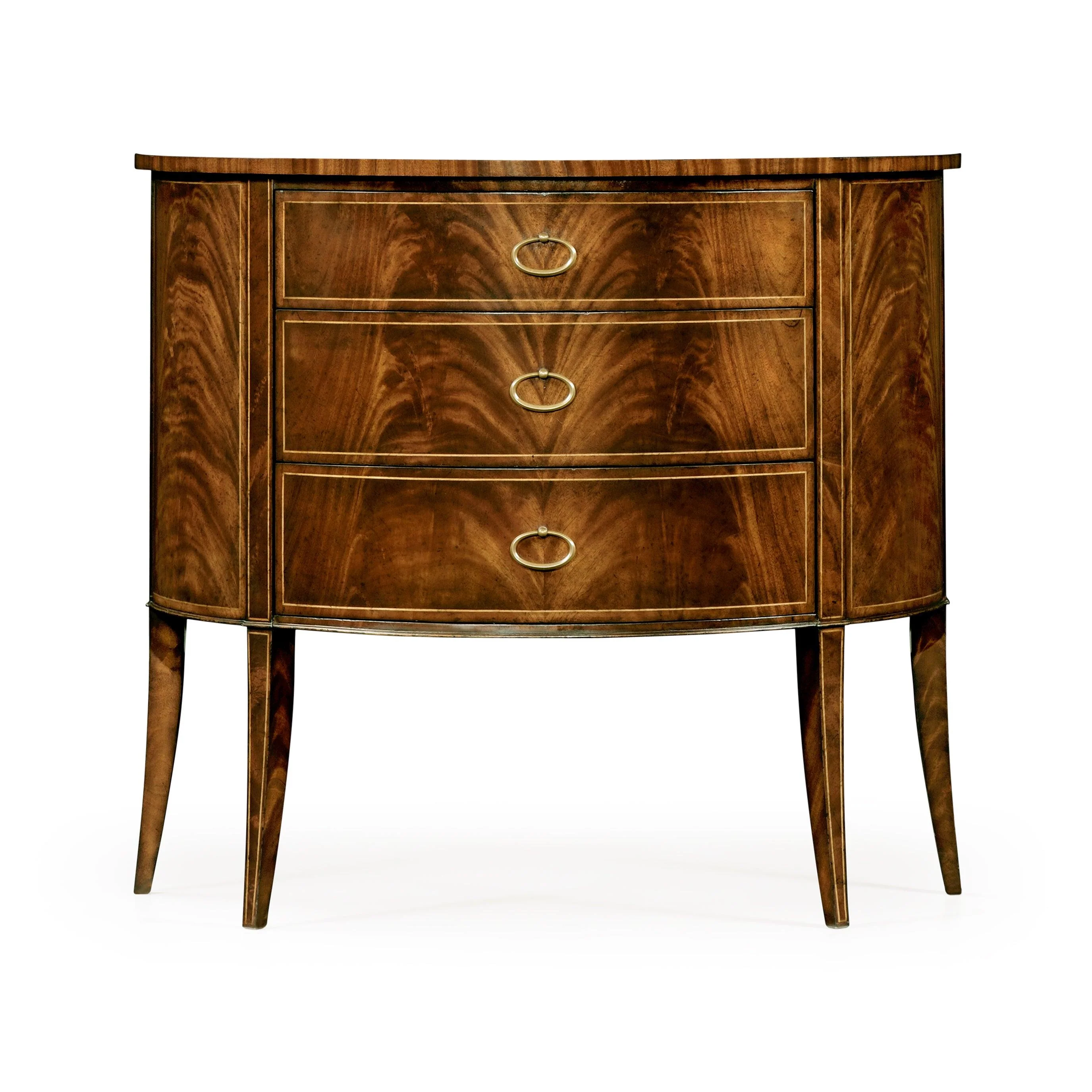 Knightsbridge Biedermeier Mahogany Demilune Cabinet - Image 4