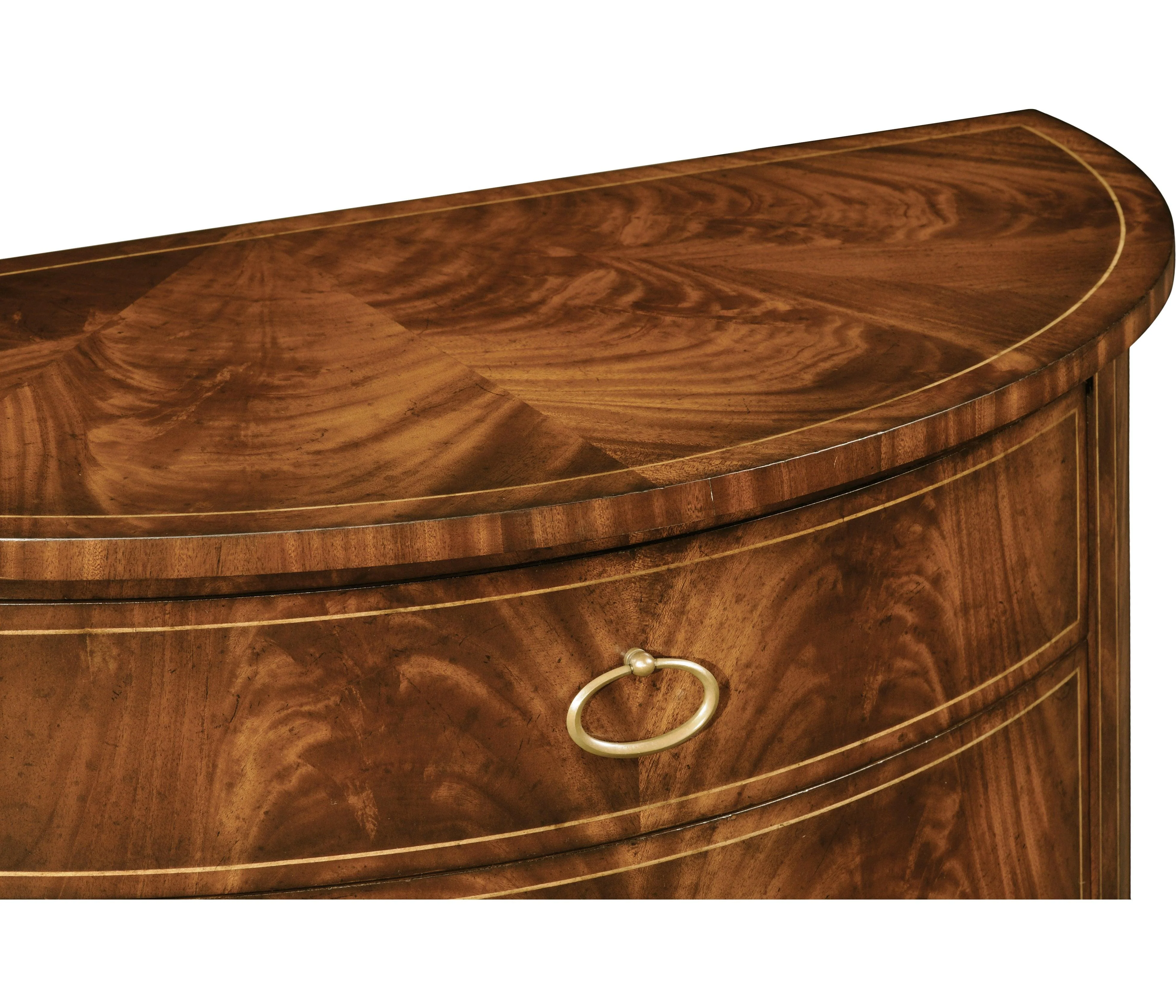 Knightsbridge Biedermeier Mahogany Demilune Cabinet - Image 6