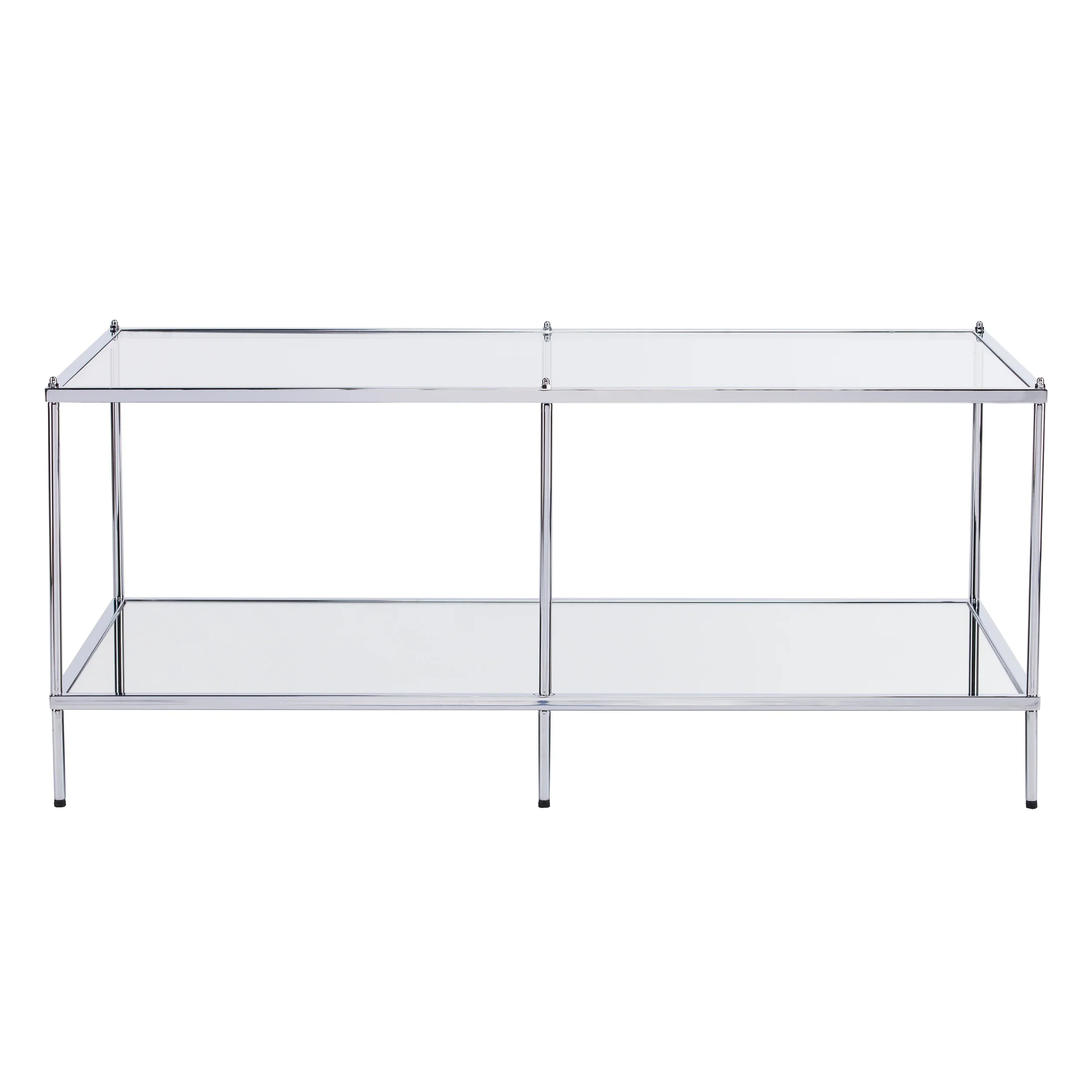 Knox Glam Mirrored Cocktail Table - Chrome - Image 3