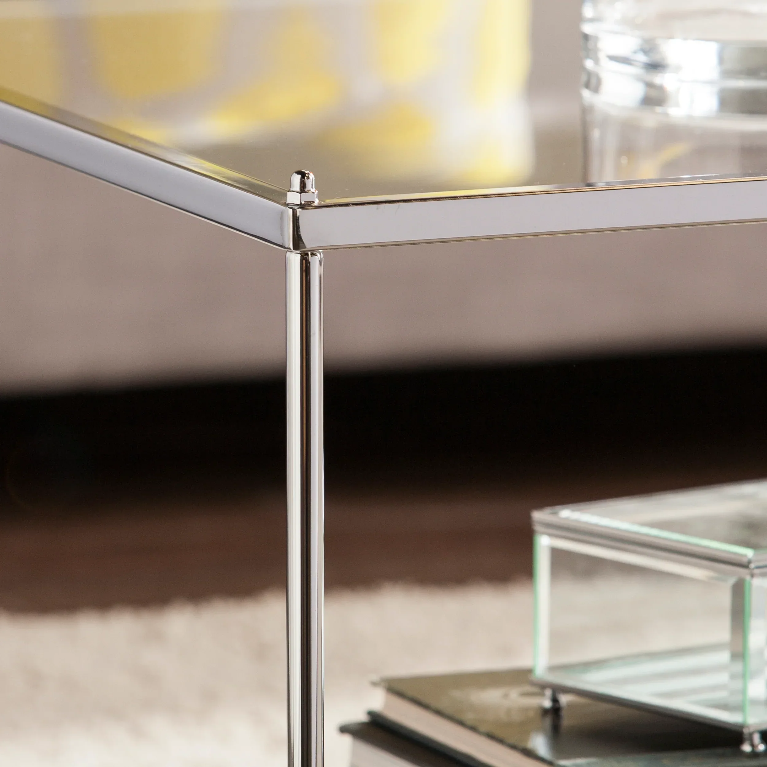 Knox Glam Mirrored Cocktail Table - Chrome - Image 8