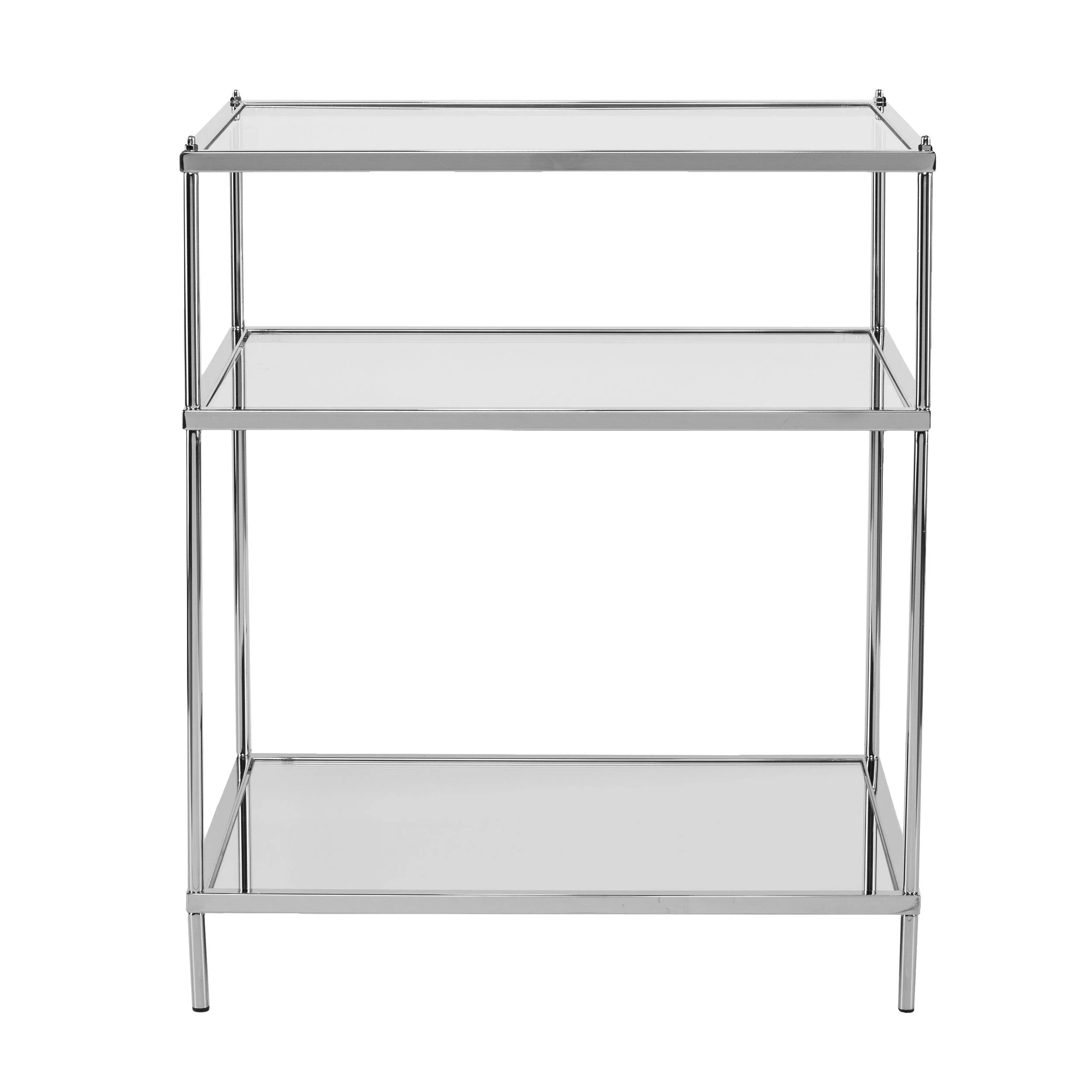 Knox Glam Mirrored Side Table - Chrome - Image 5
