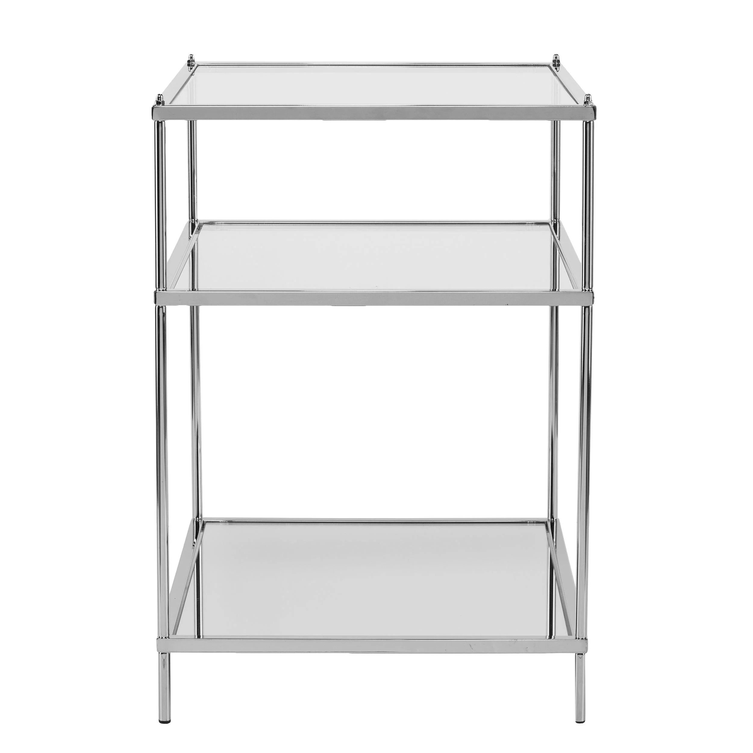 Knox Glam Mirrored Side Table - Chrome - Image 6