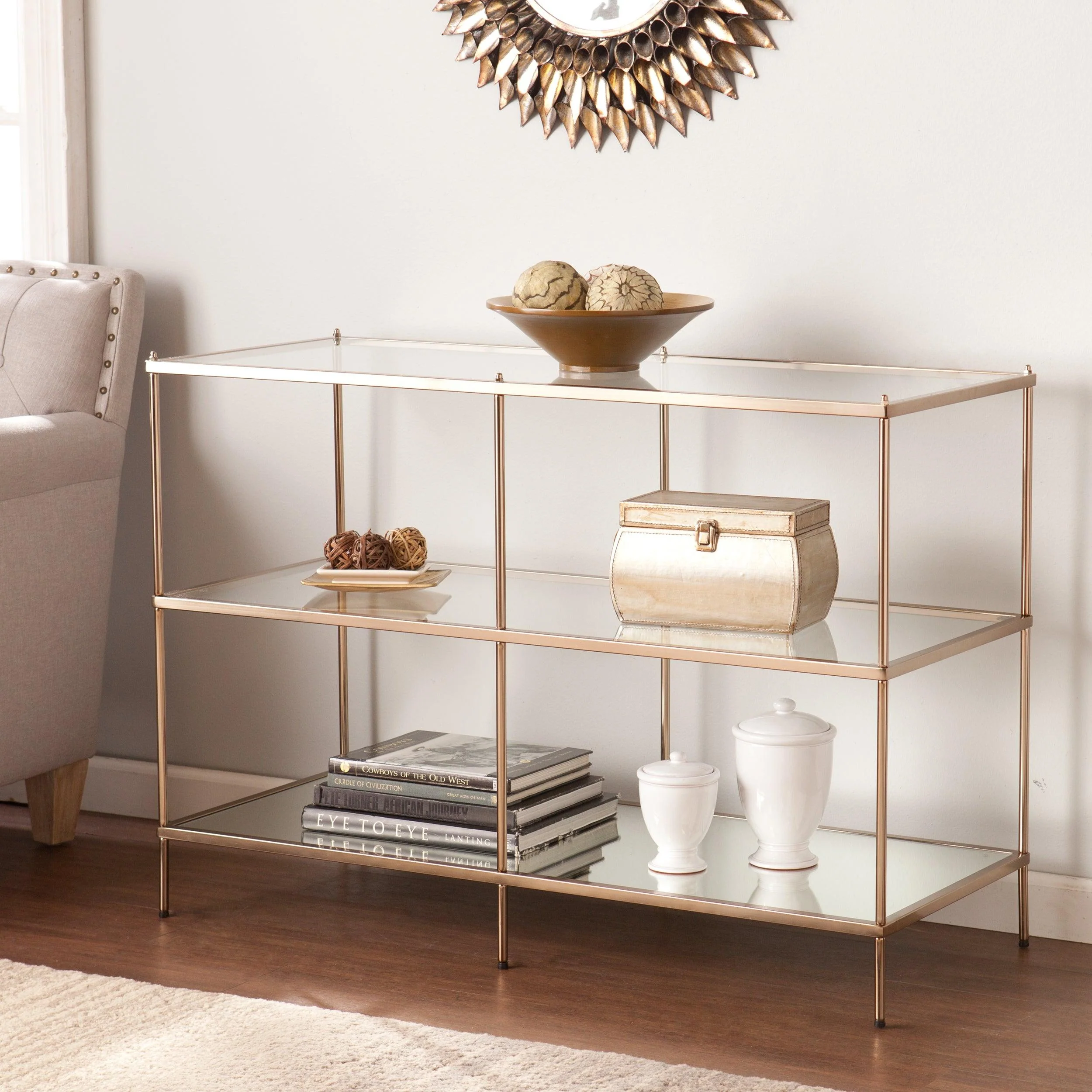 Knox Glass Console Table - Copper - Image 2