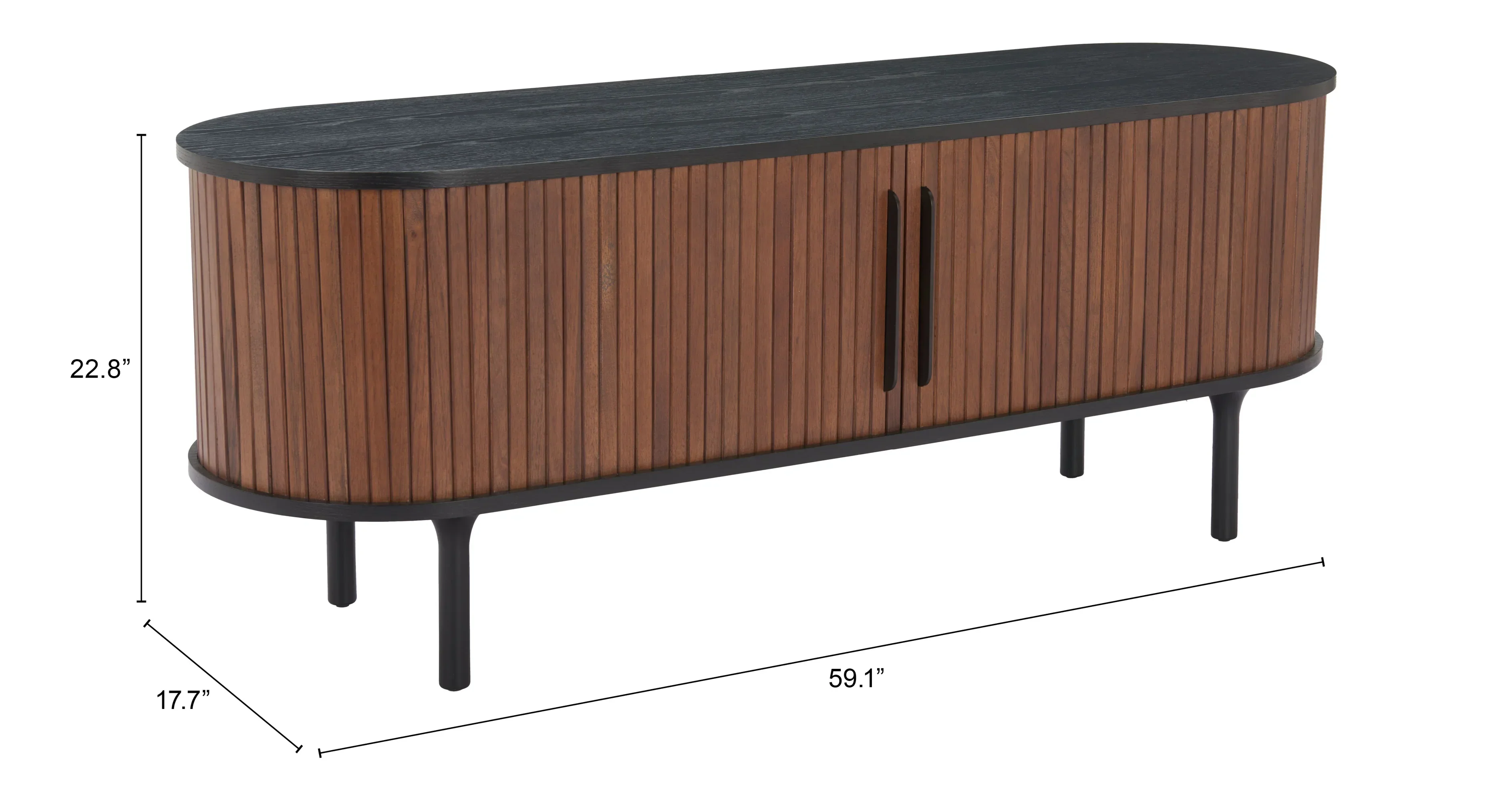 Koriana Entertainment Stand Black & Walnut - Image 6