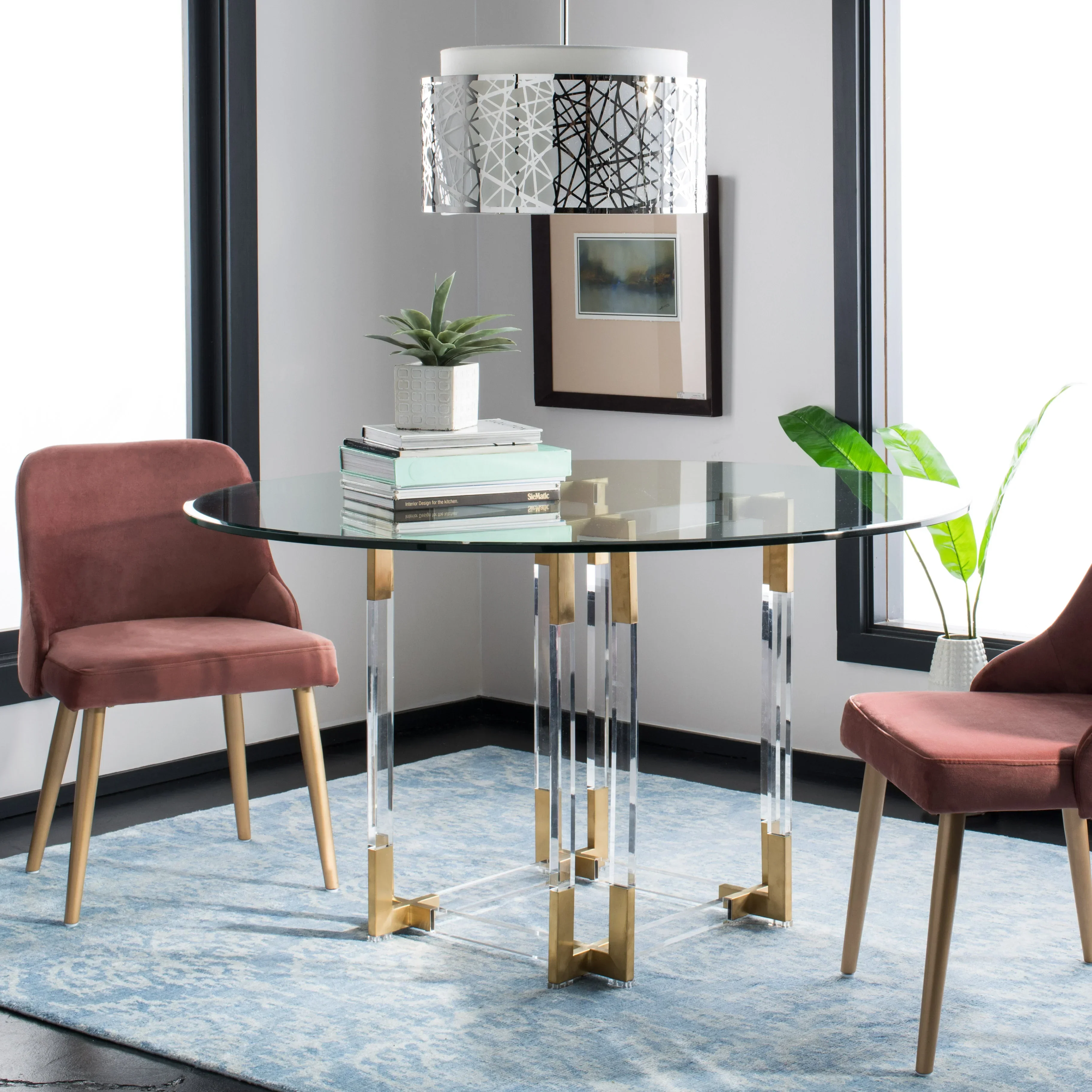 Koryn 42" Acrylic Dining Table - Image 5