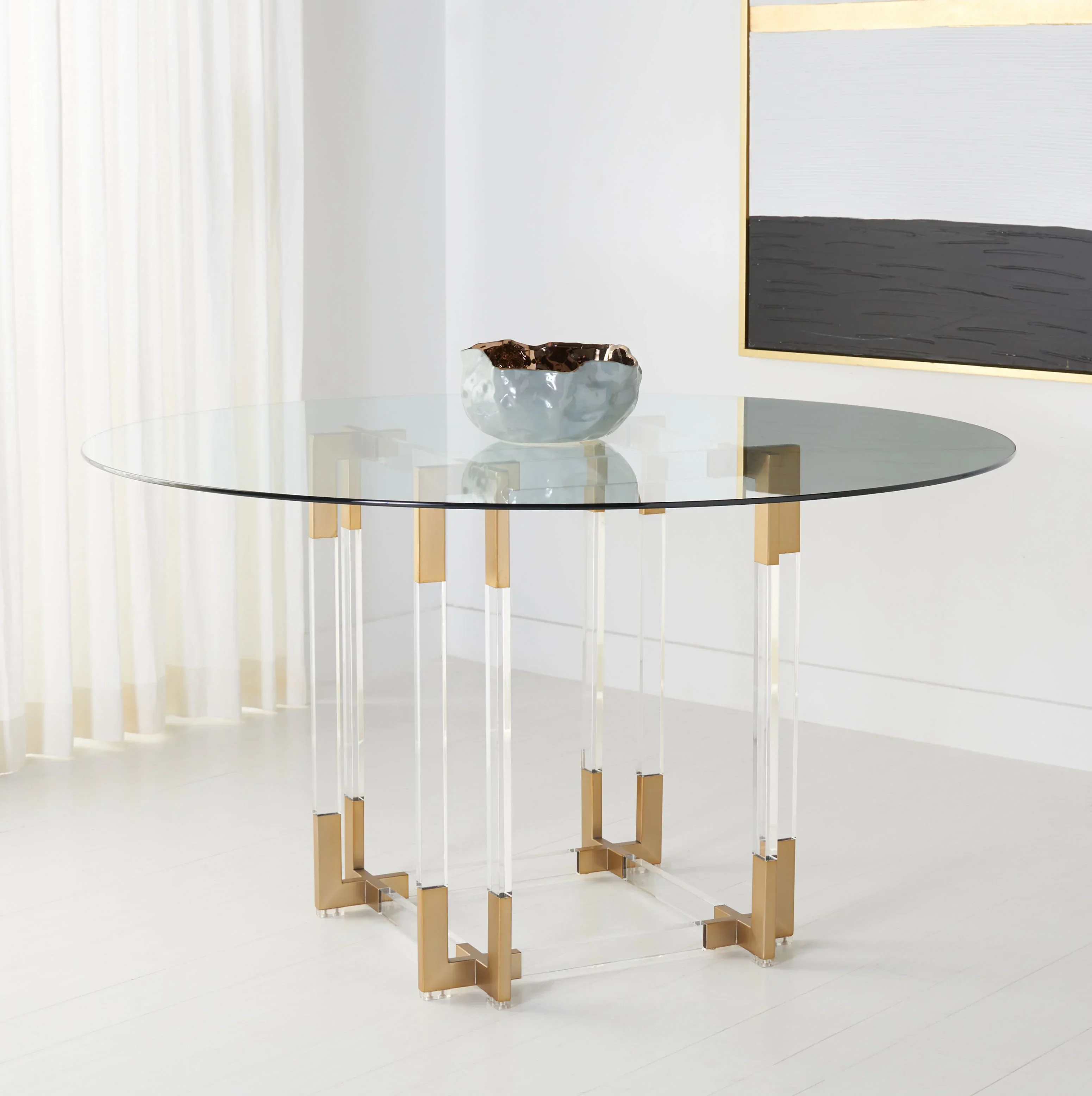 Koryn 42" Acrylic Dining Table - Image 6