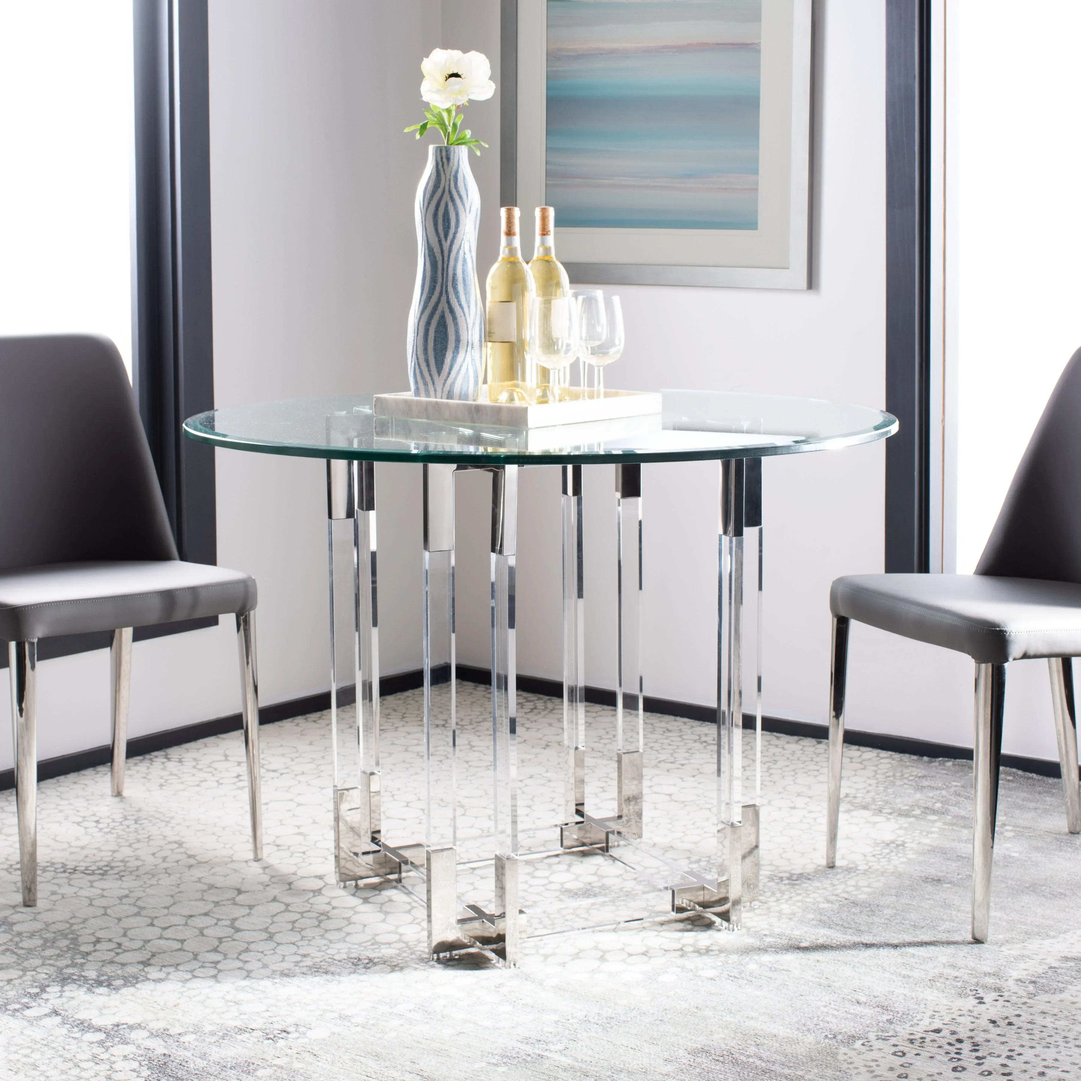 Koryn 42" Acrylic Dining Table - Image 7
