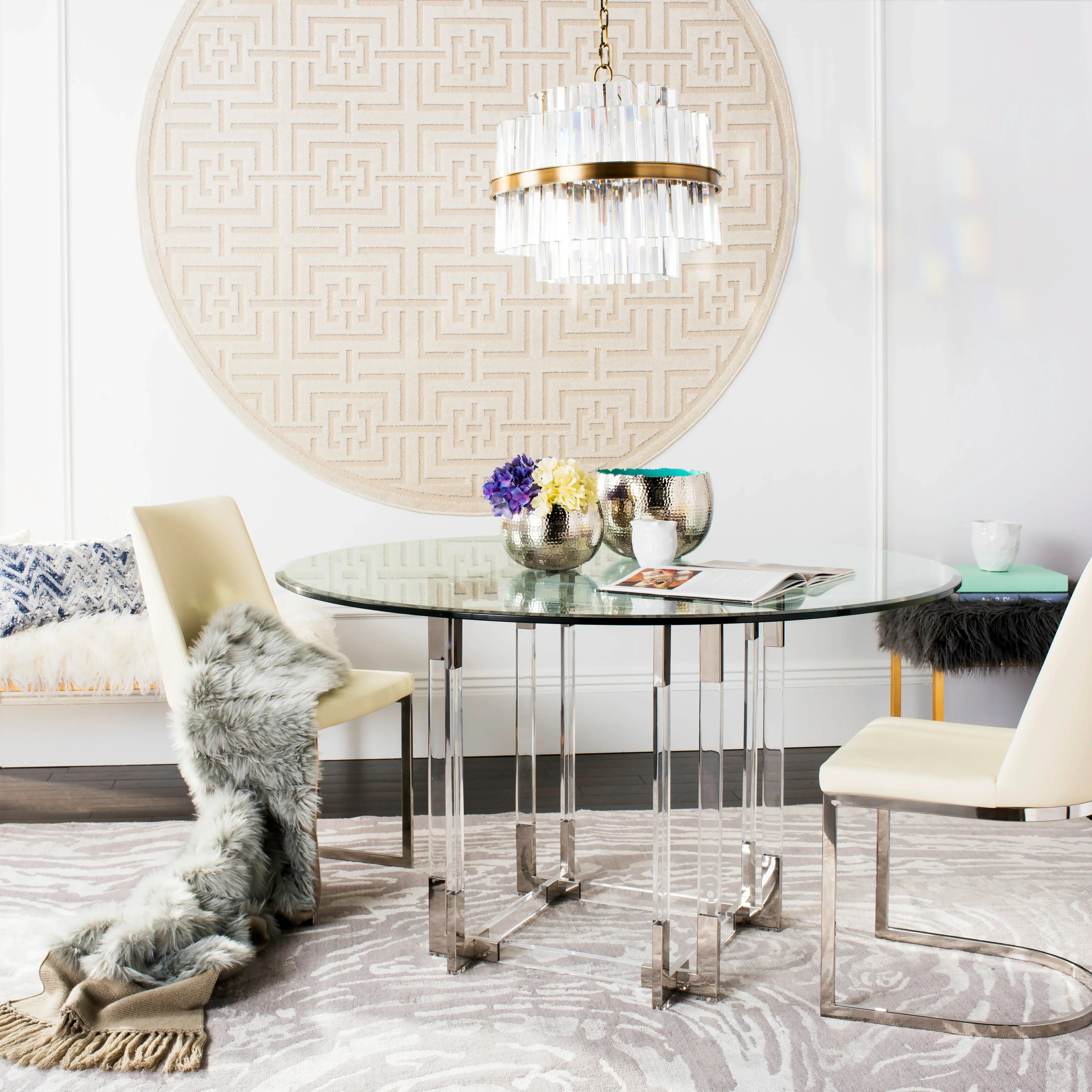 Koryn 42" Acrylic Dining Table - Image 8