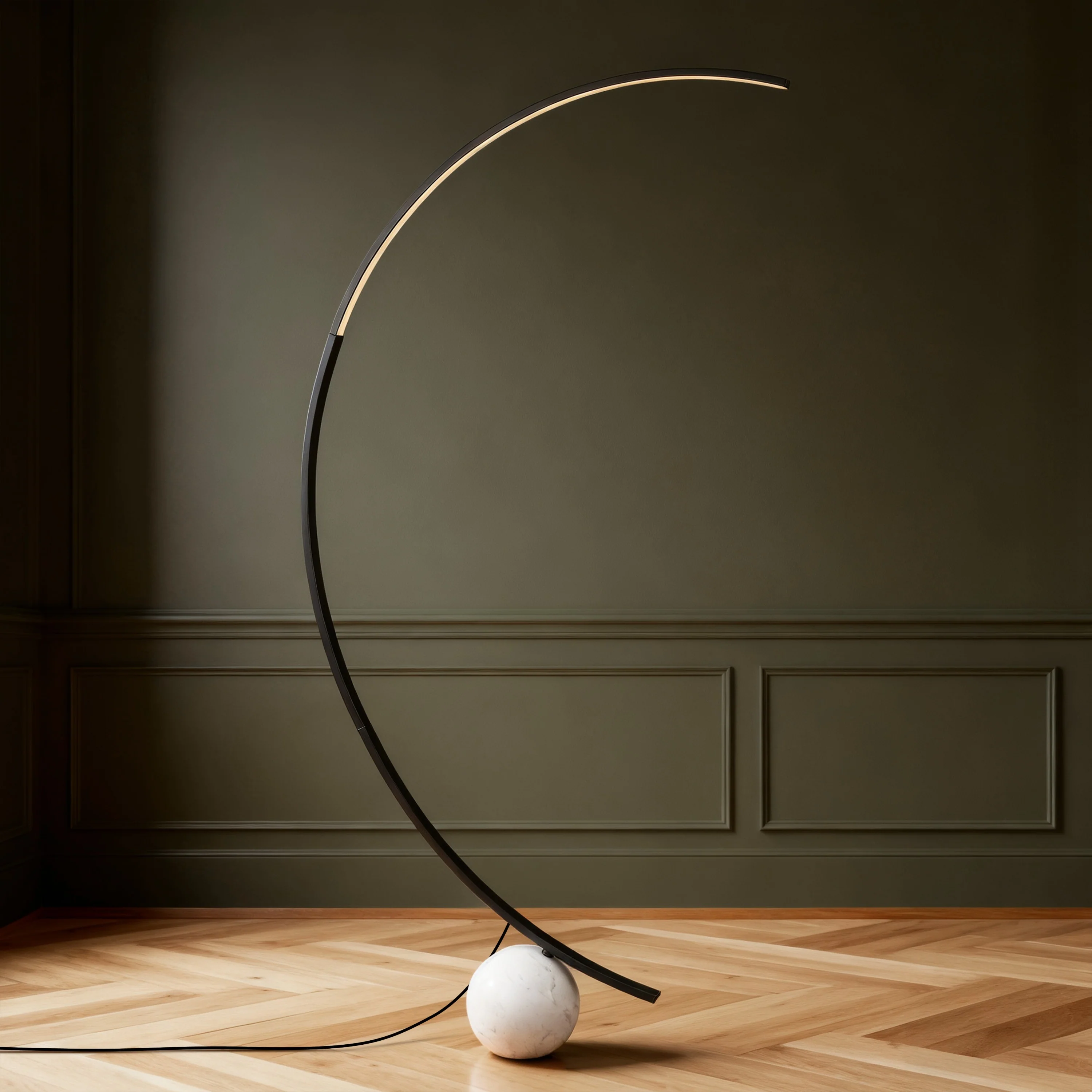 Krysandra Marble Base Floor Lamp - Image 3
