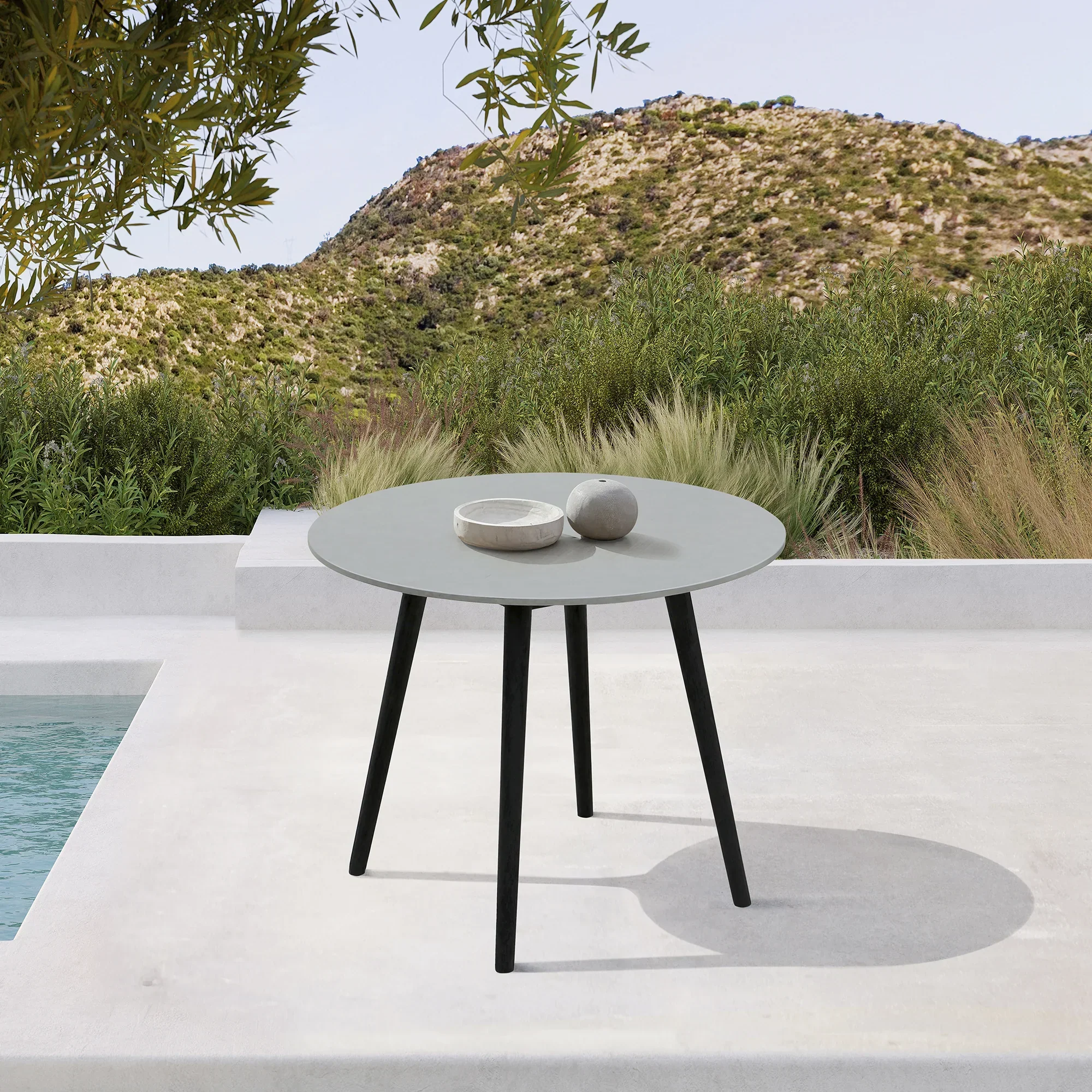 Kylie 36" Round Outdoor Dining Table - Image 2