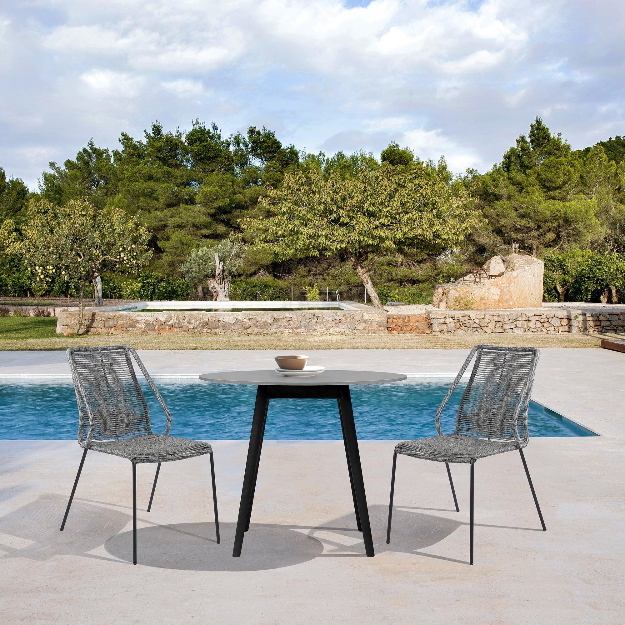 Kylie and Clip 3 Piece Outdoor Patio 36" Dining Set - Image 40