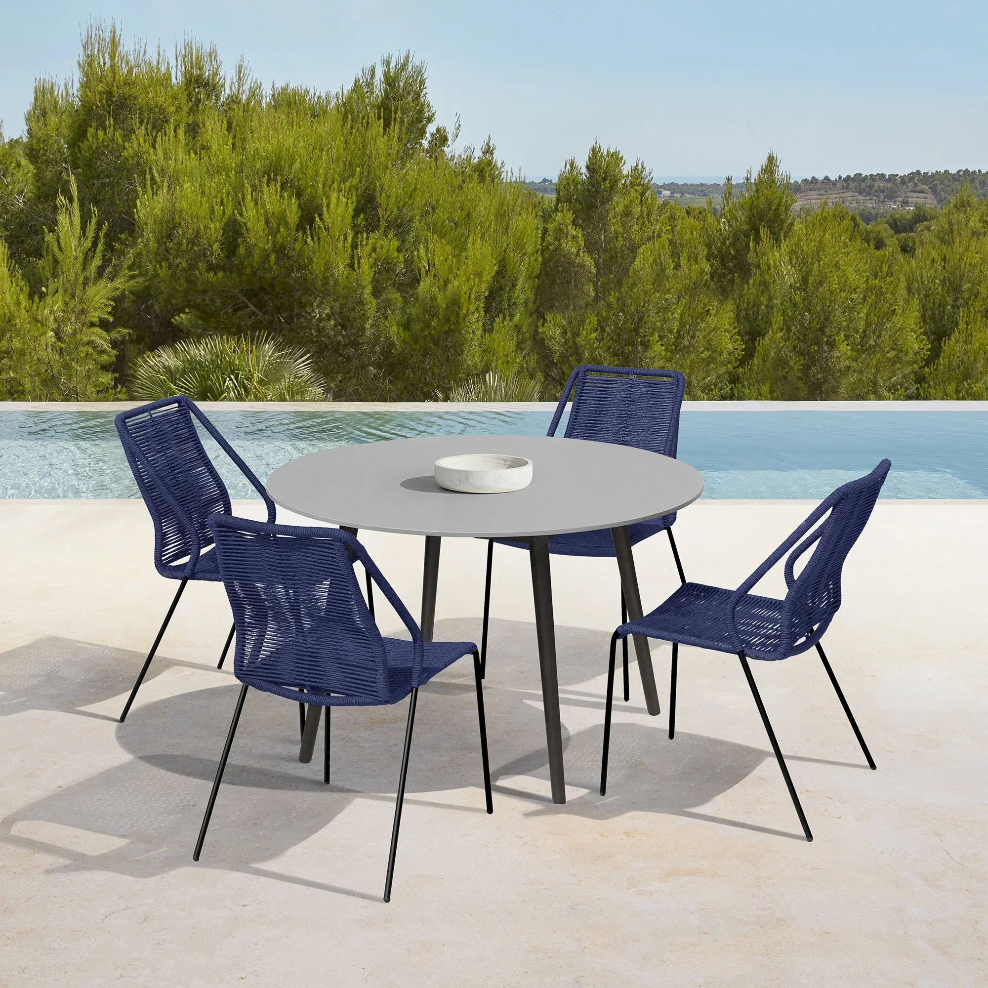 Kylie and Clip Outdoor Patio 5 Piece Dining Set - Image 15