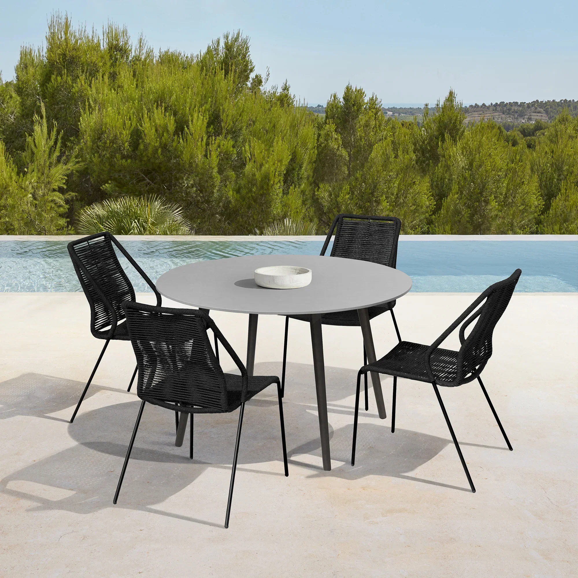 Kylie and Clip Outdoor Patio 5 Piece Dining Set - Image 2