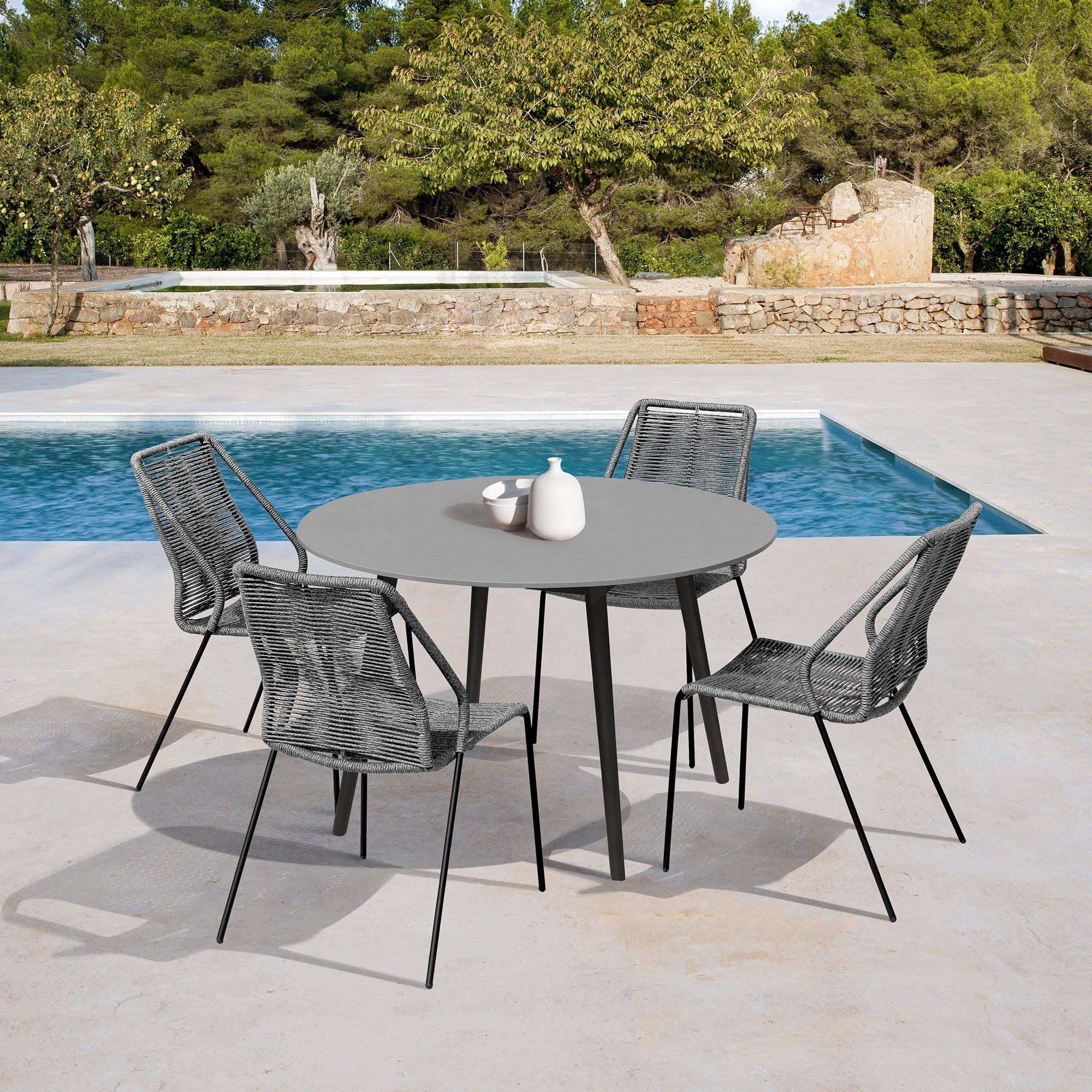 Kylie and Clip Outdoor Patio 5 Piece Dining Set - Image 27