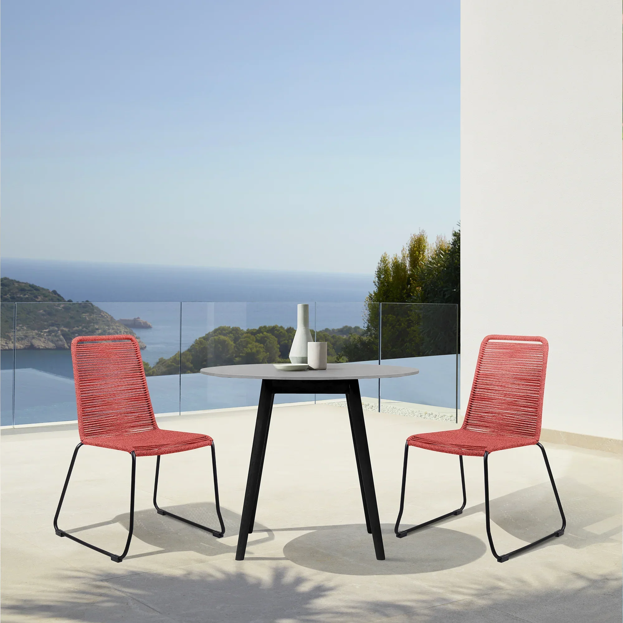 Kylie and Shasta 3 Piece Outdoor Patio 36" Dining Set - Image 15