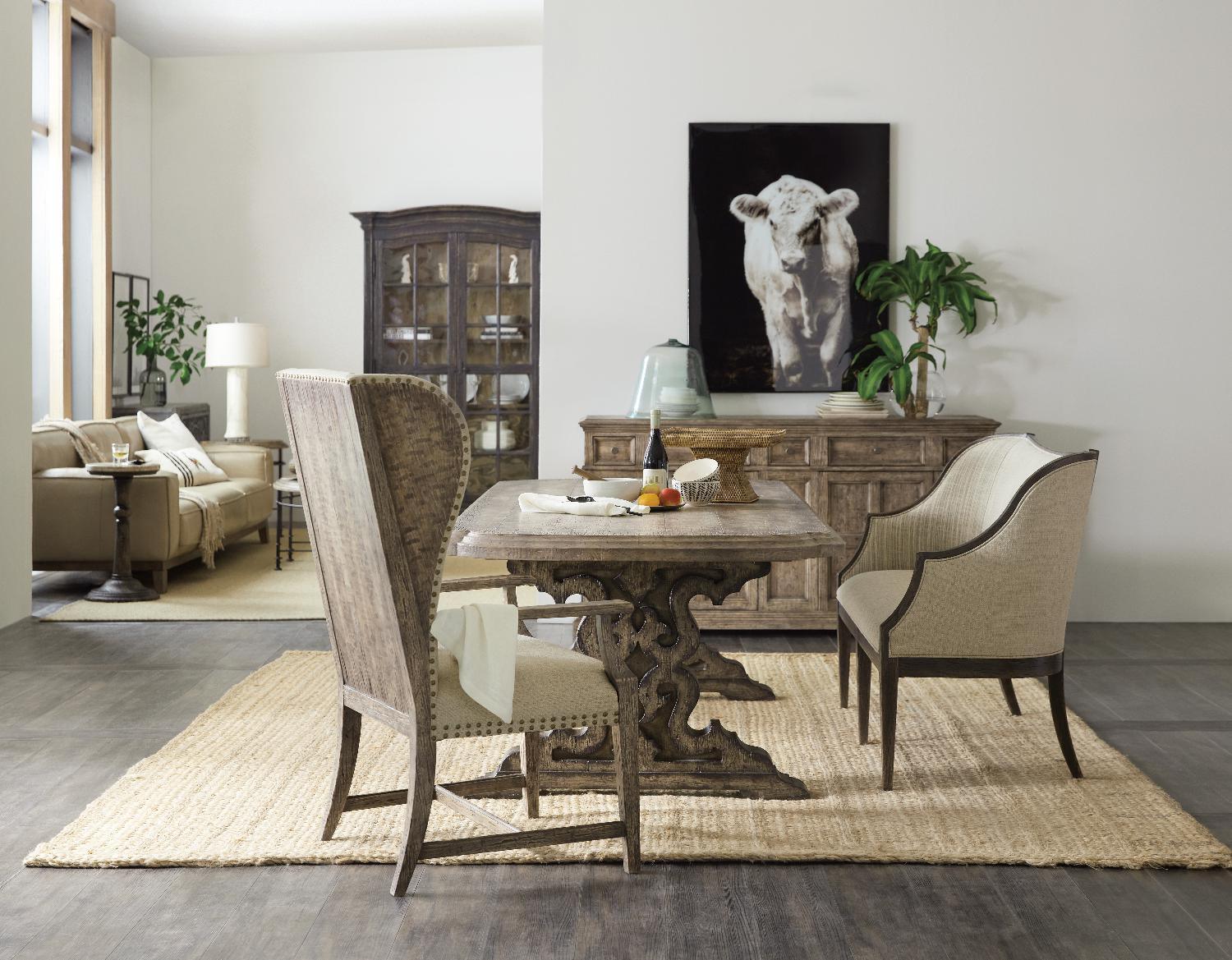 La Grange Le Vieux 86in Double Pedestal Table with2-18in Leaves - Image 8
