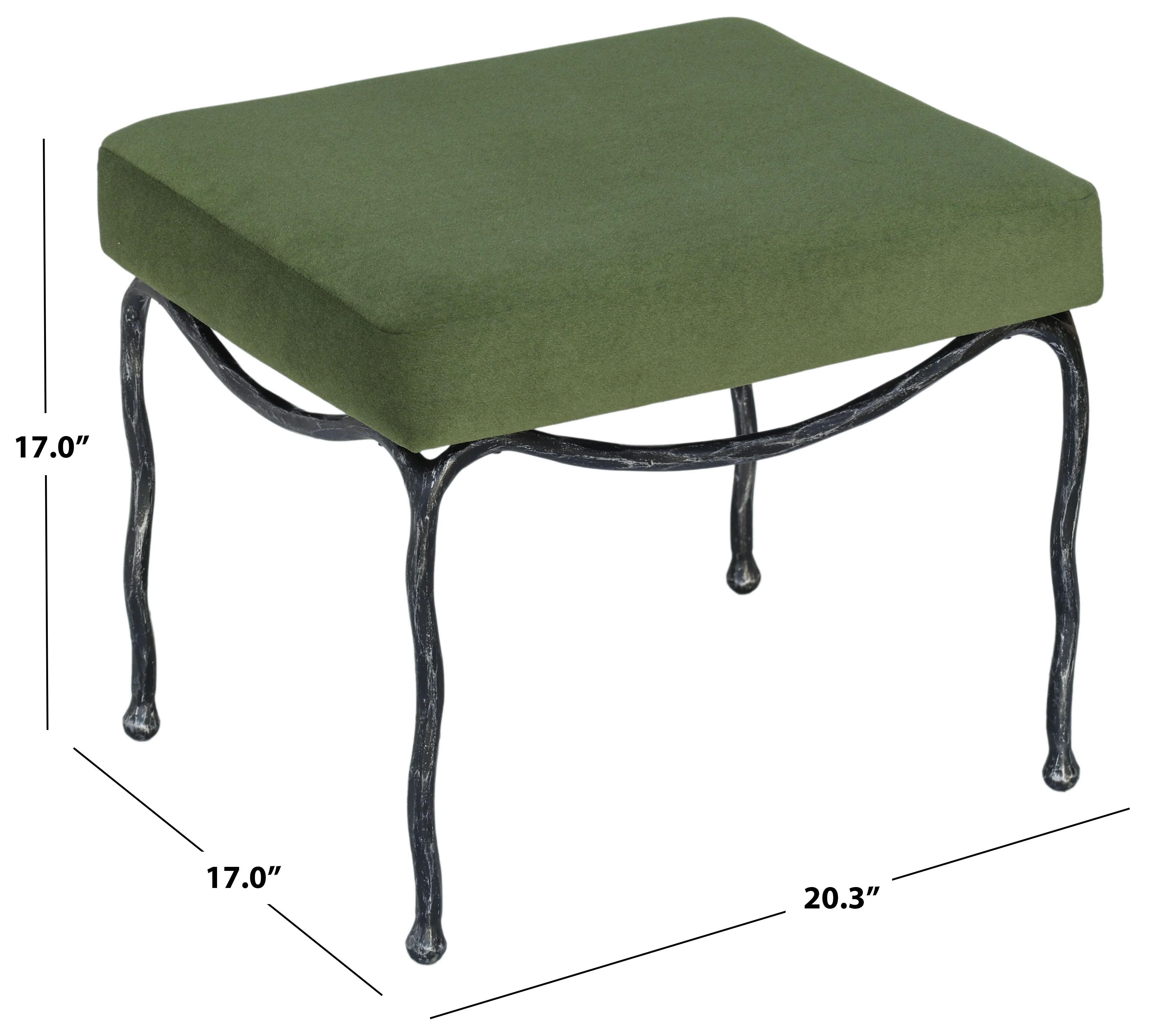 Lacarla Metal Legs Ottoman - Image 12