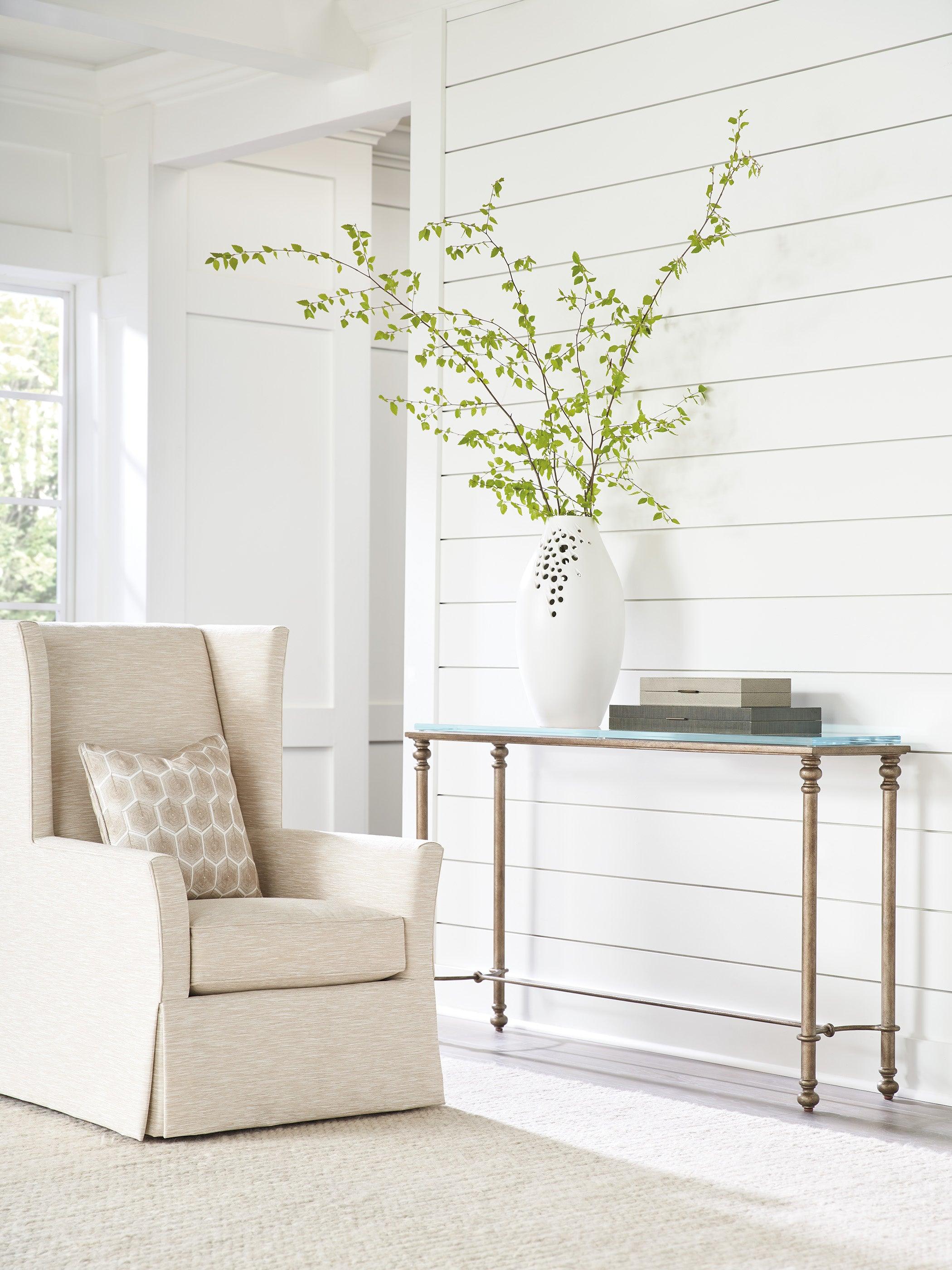 Laguna Bluff Metal And Glass Console - Image 2
