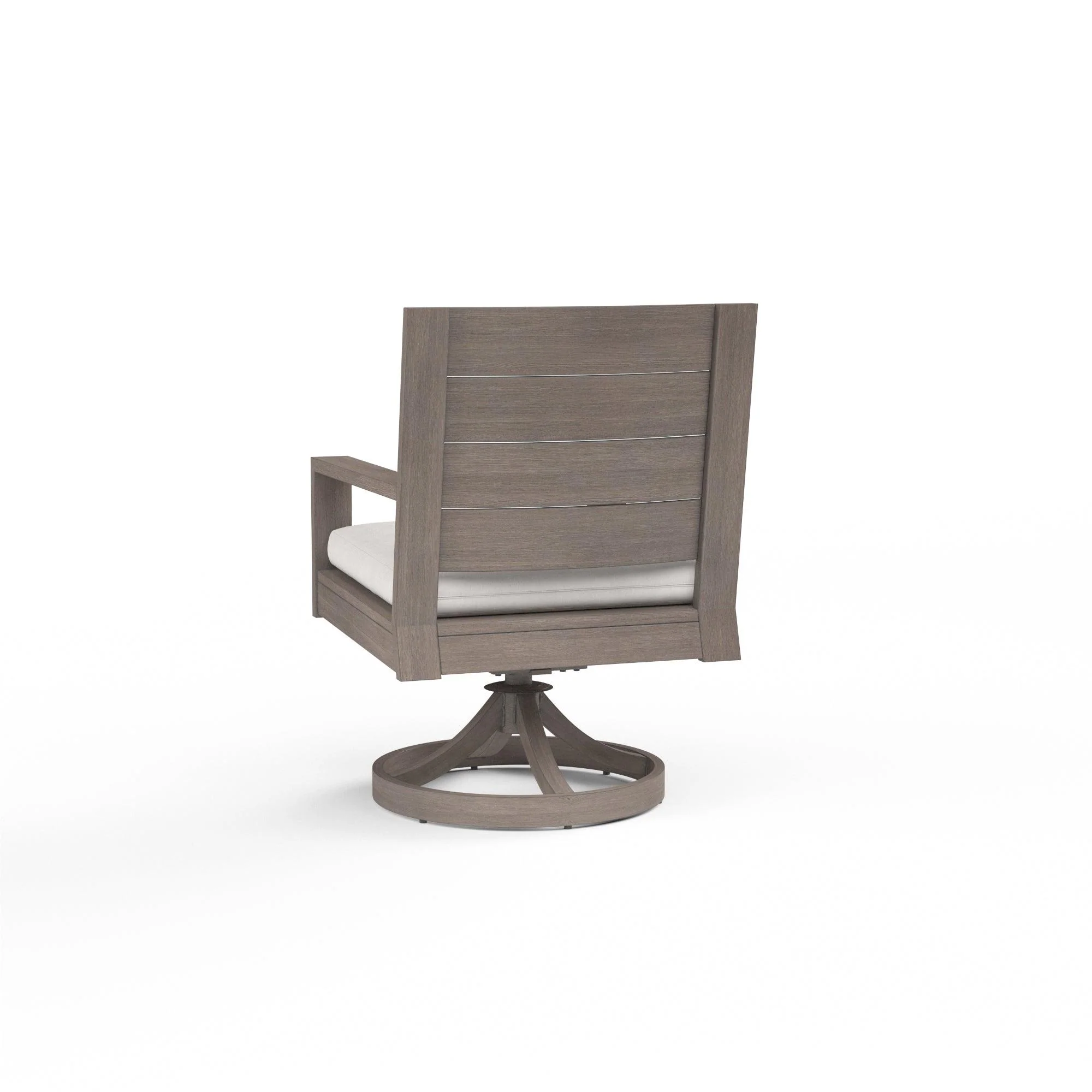 Laguna Swivel Dining Chair in Canvas Flax, No Welt - Image 2