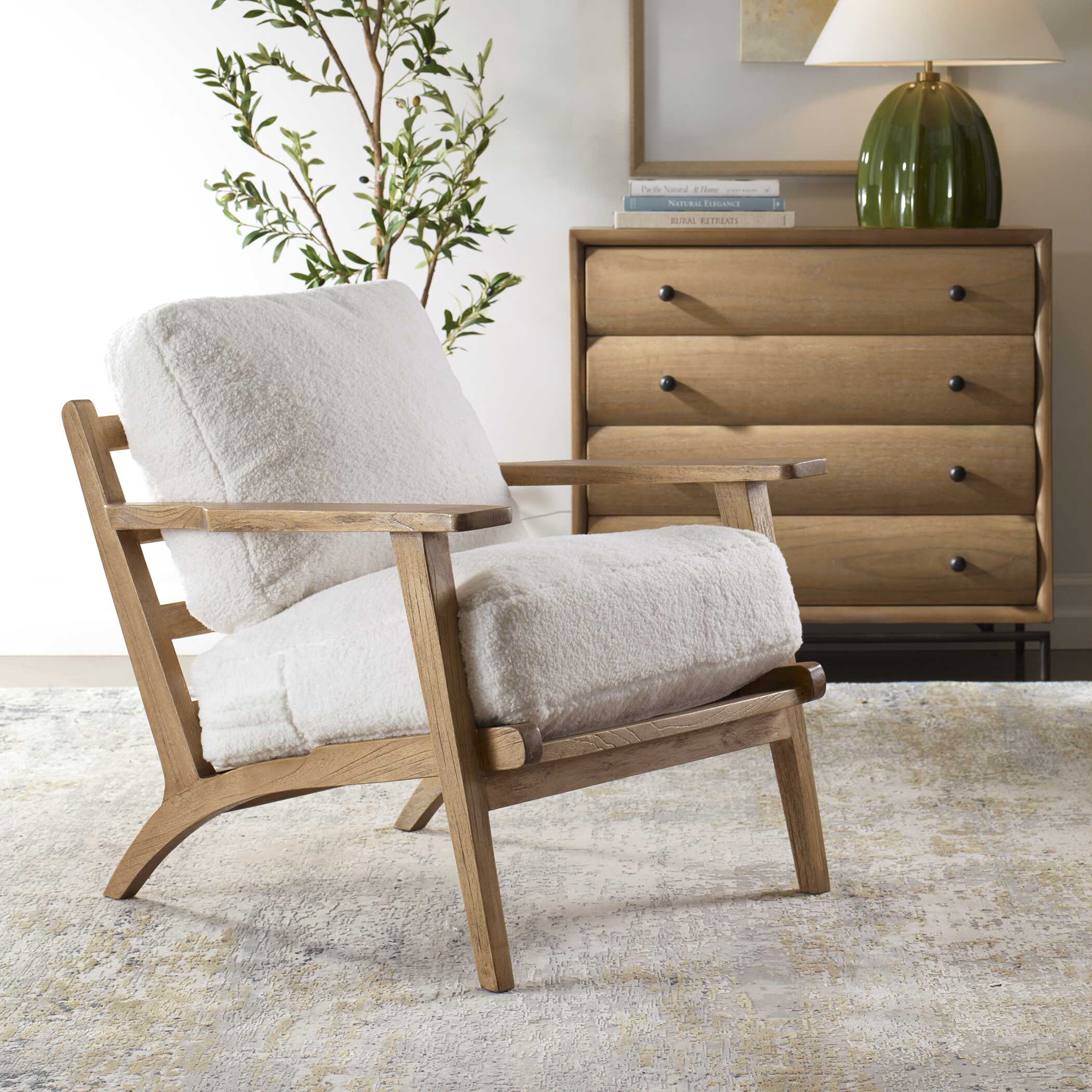 Laid Back Sheepskin Accent Chair - Image 3