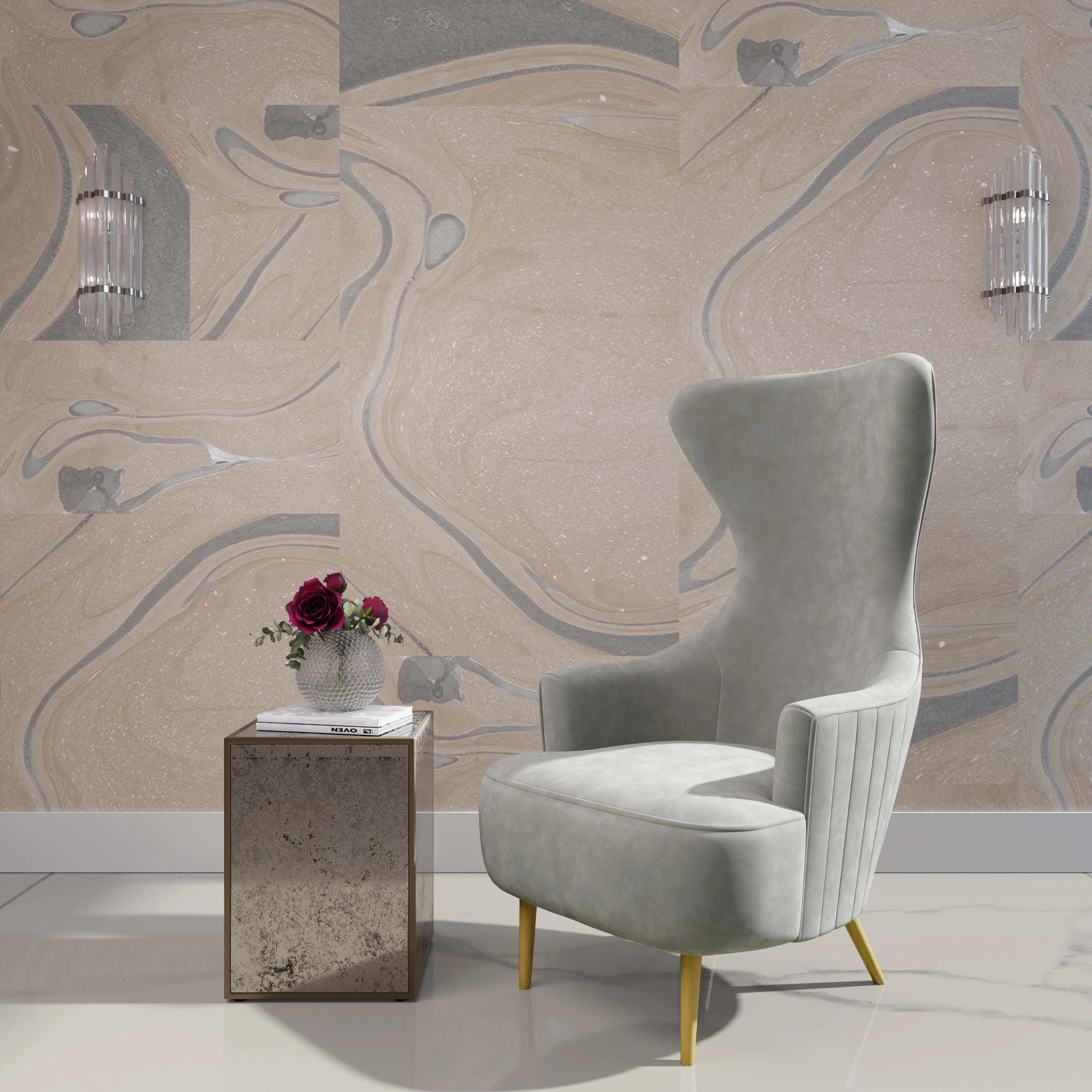 Lana Mirrored Side Table - Image 2