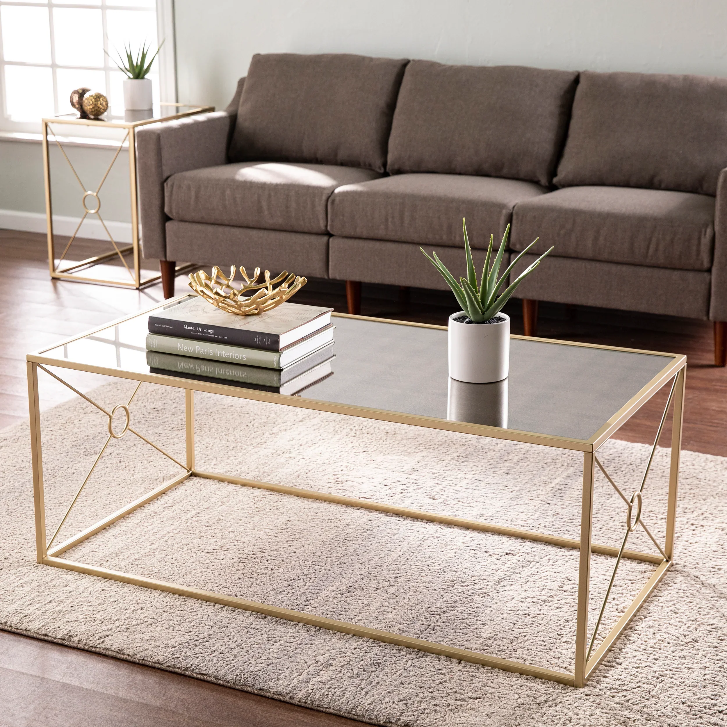 Larden Mirror-Top Cocktail Table - Image 2