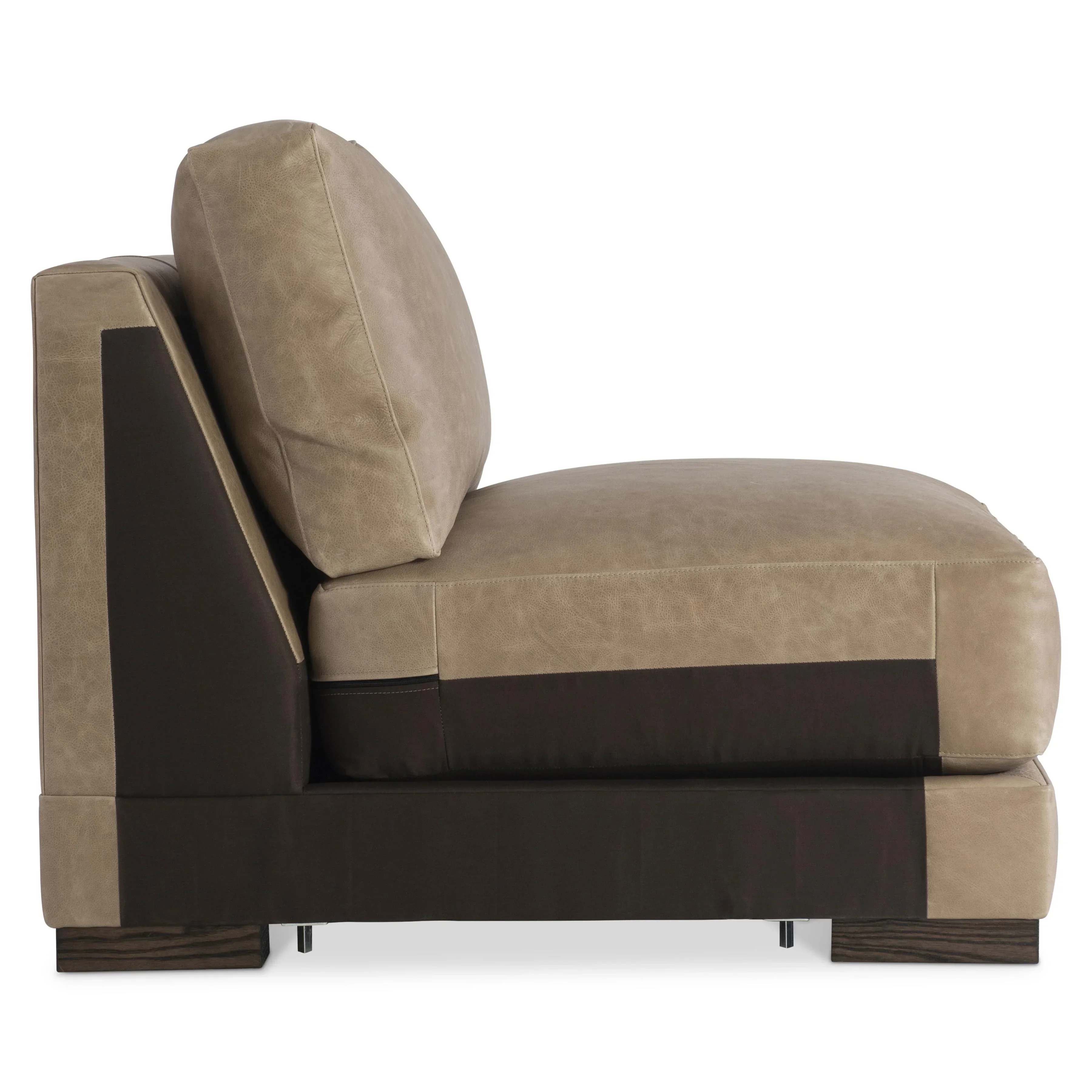 Lars Leather Armless Chair - Image 2