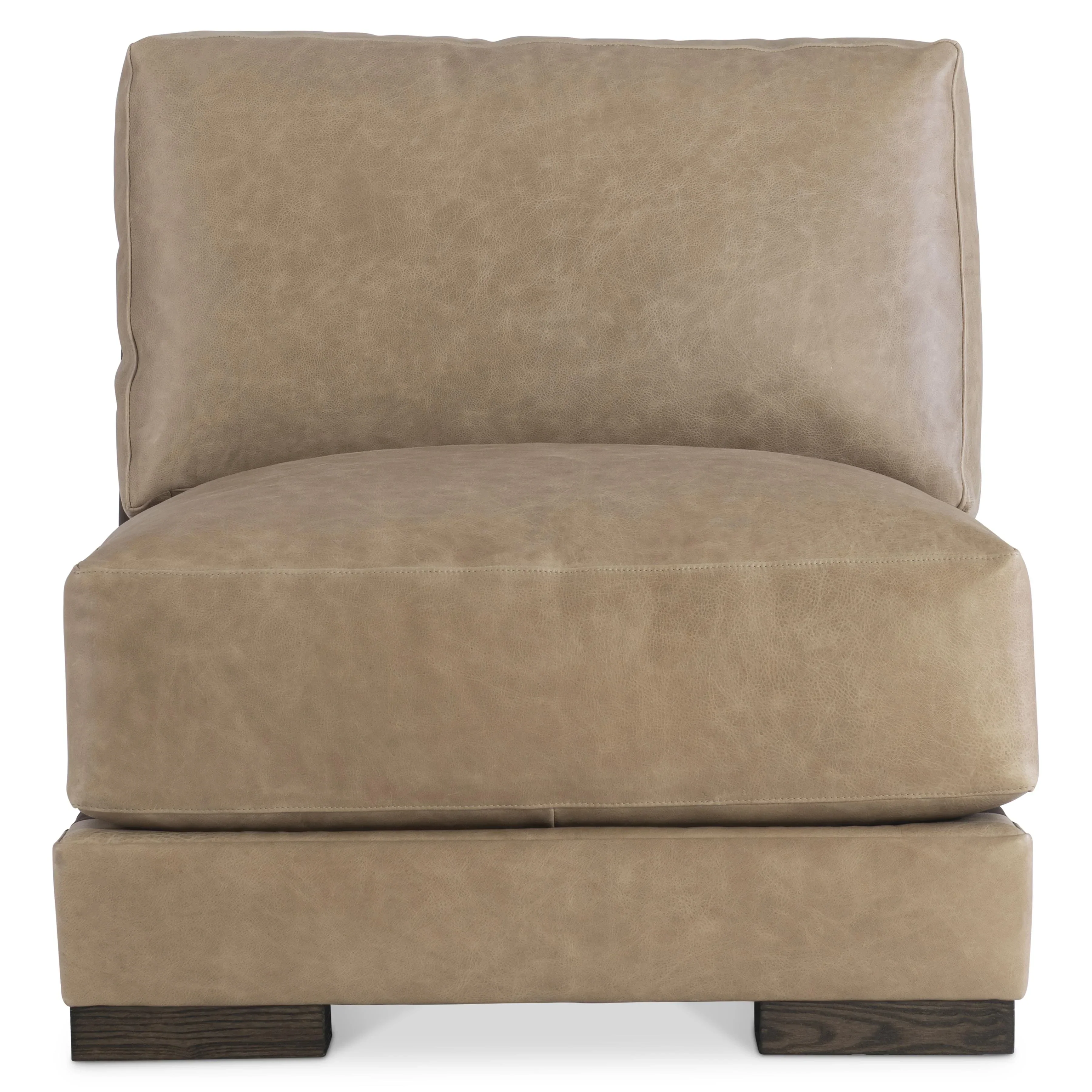 Lars Leather Armless Chair - Image 3