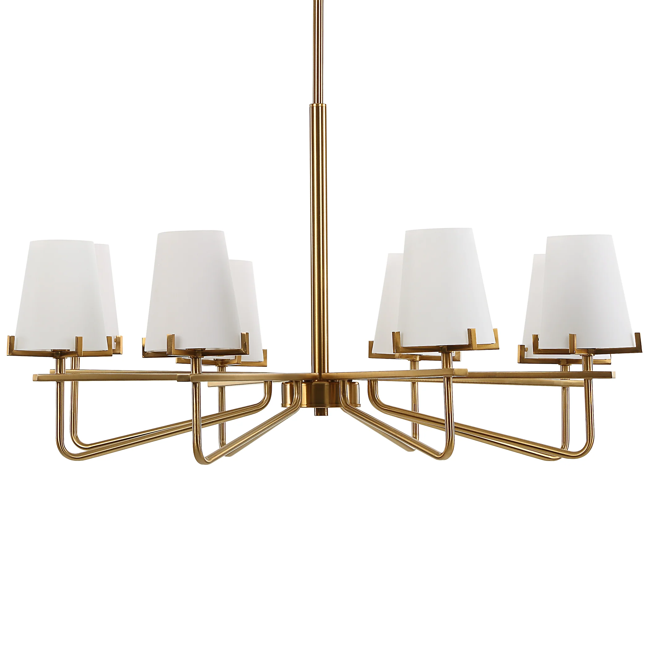 Lassen 8 Light Brass Chandelier - Image 12