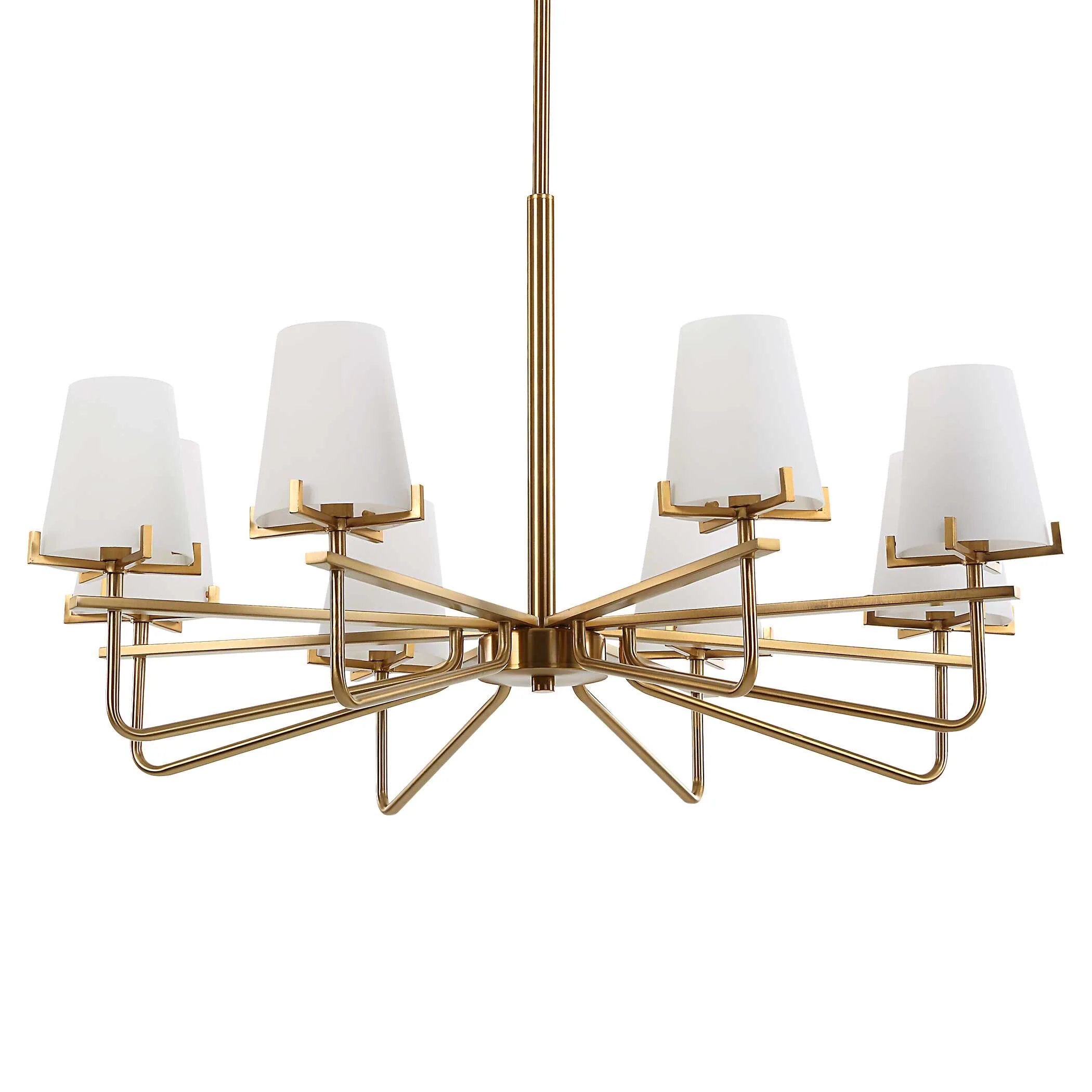 Lassen 8 Light Brass Chandelier - Image 5