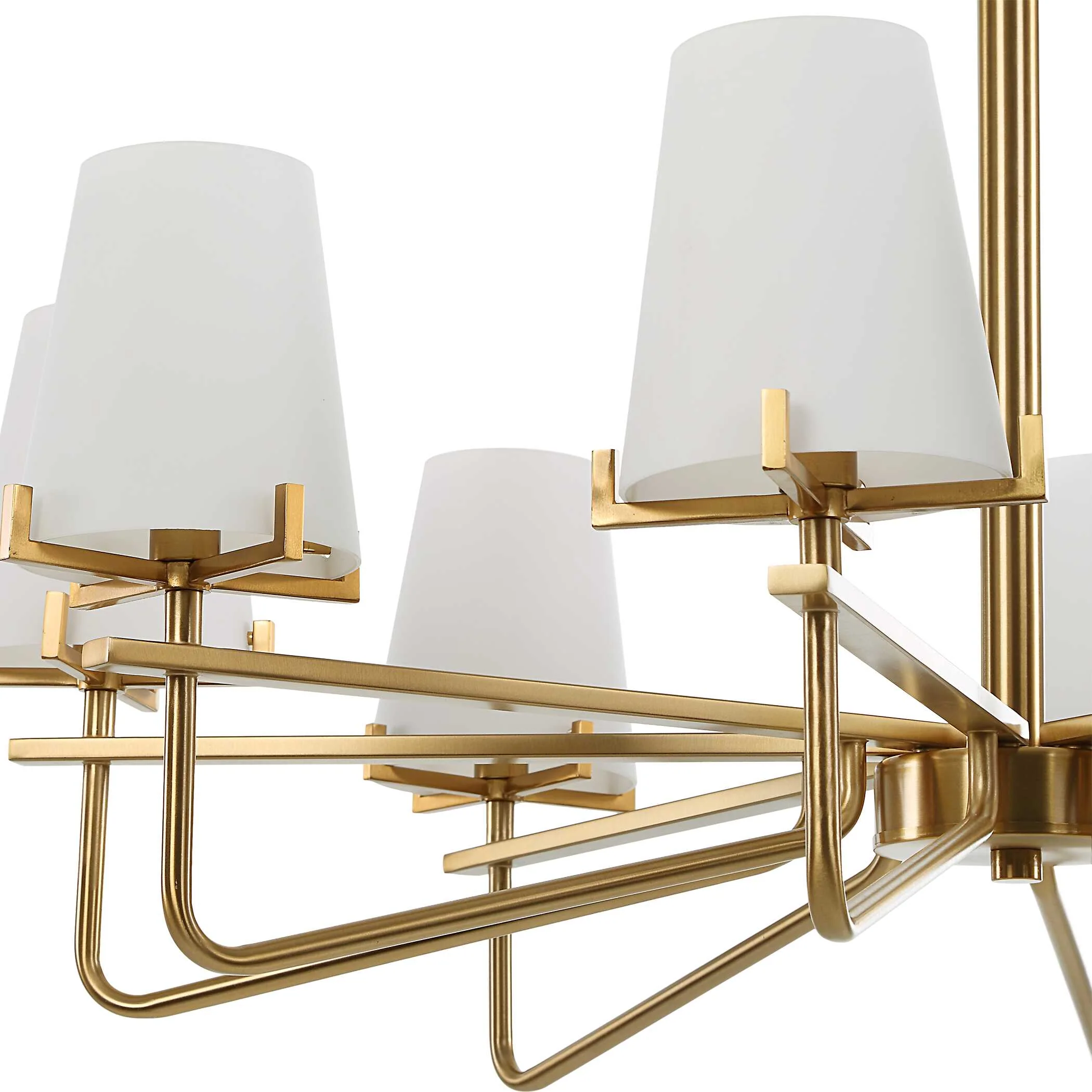 Lassen 8 Light Brass Chandelier - Image 7
