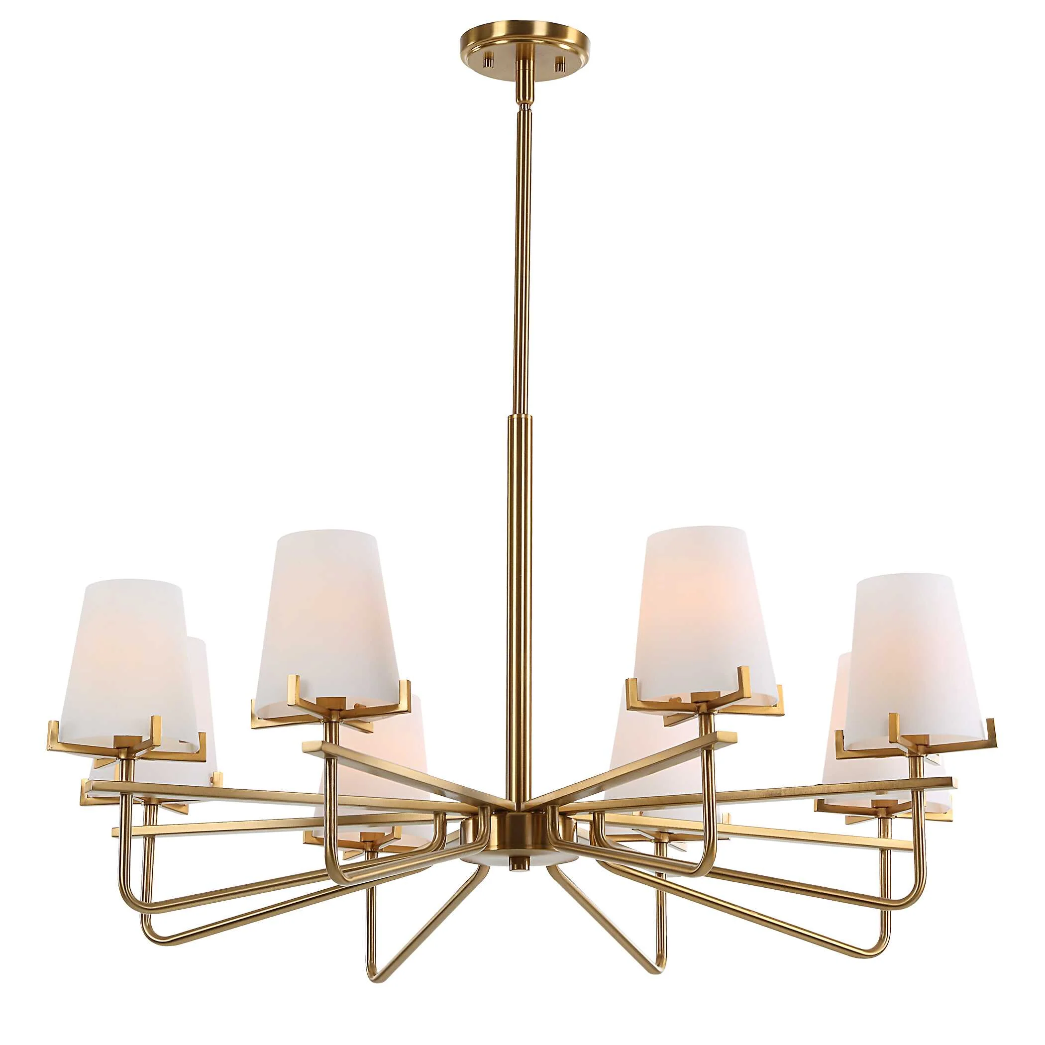 Lassen 8 Light Brass Chandelier - Image 8