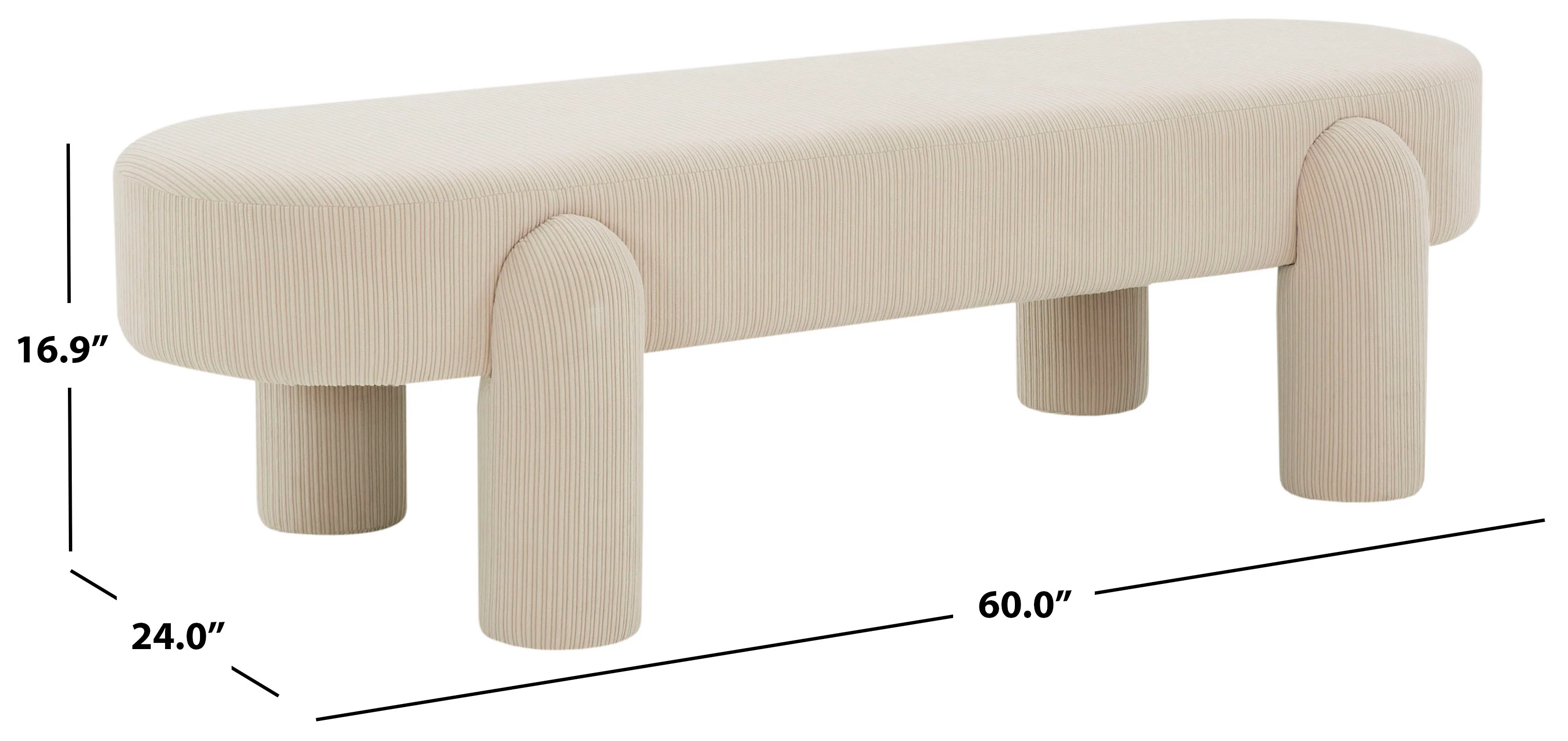 Laurence Corduroy Bench - Image 4