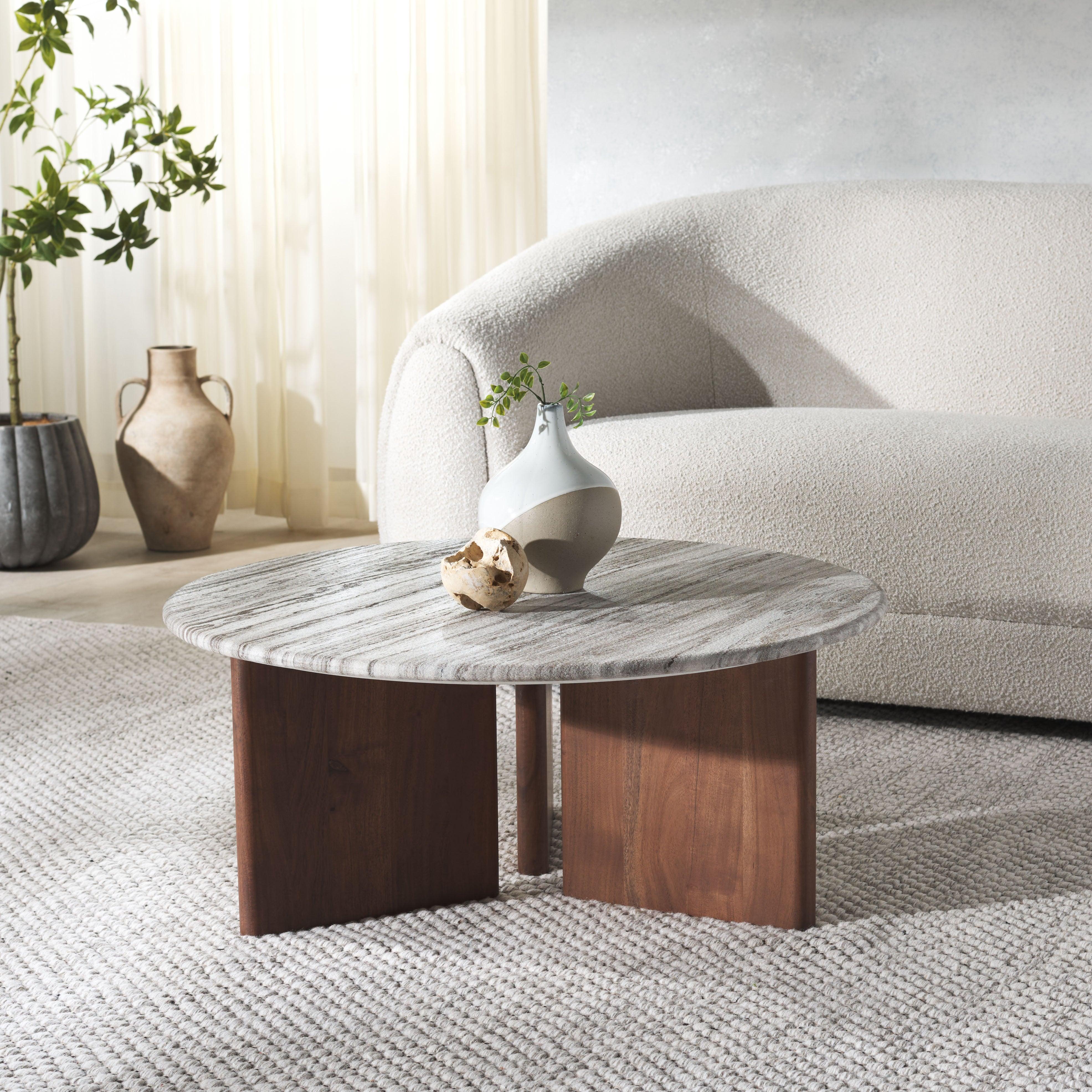 Lauresse Round Marble Top Coffee Table - Image 13