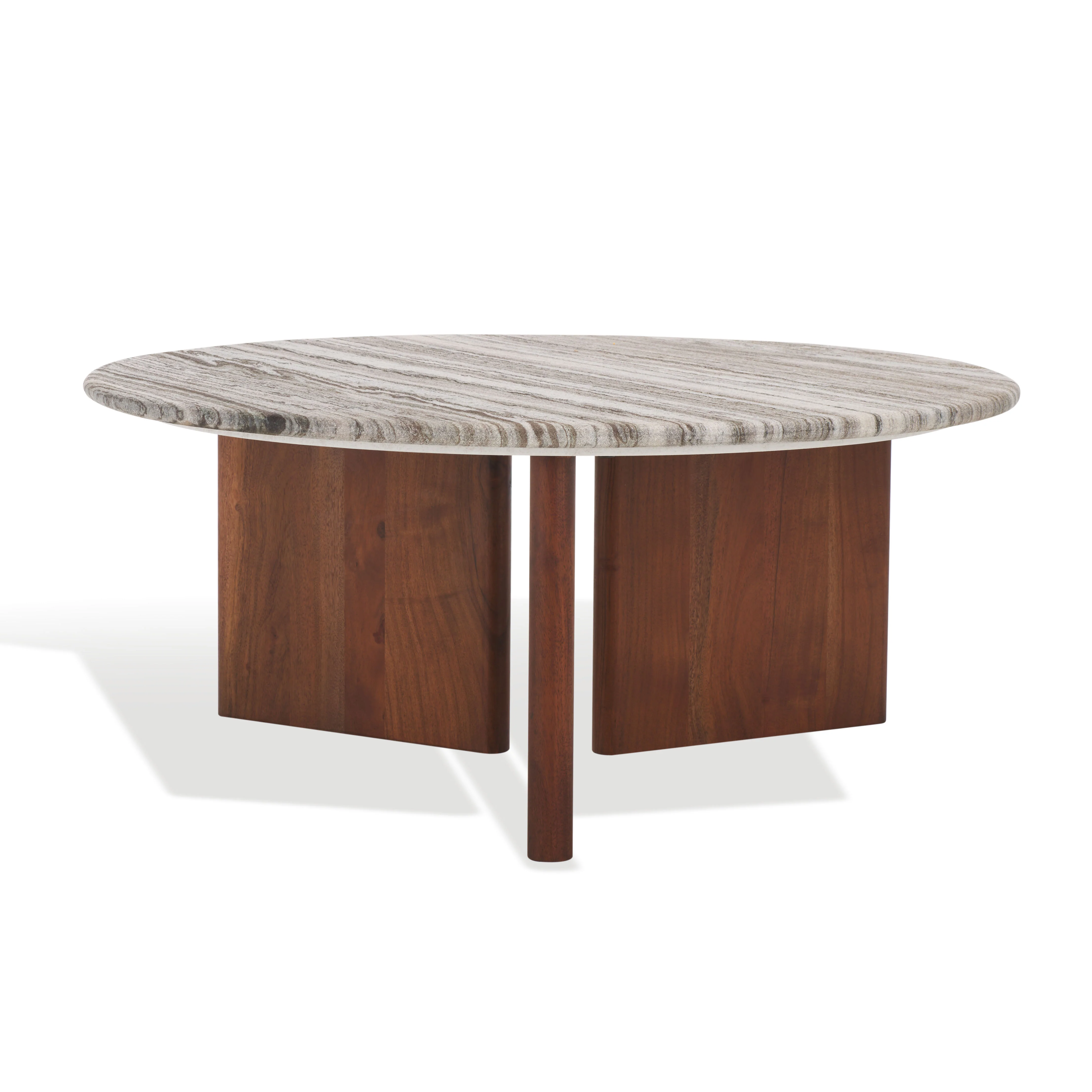 Lauresse Round Marble Top Coffee Table - Image 4