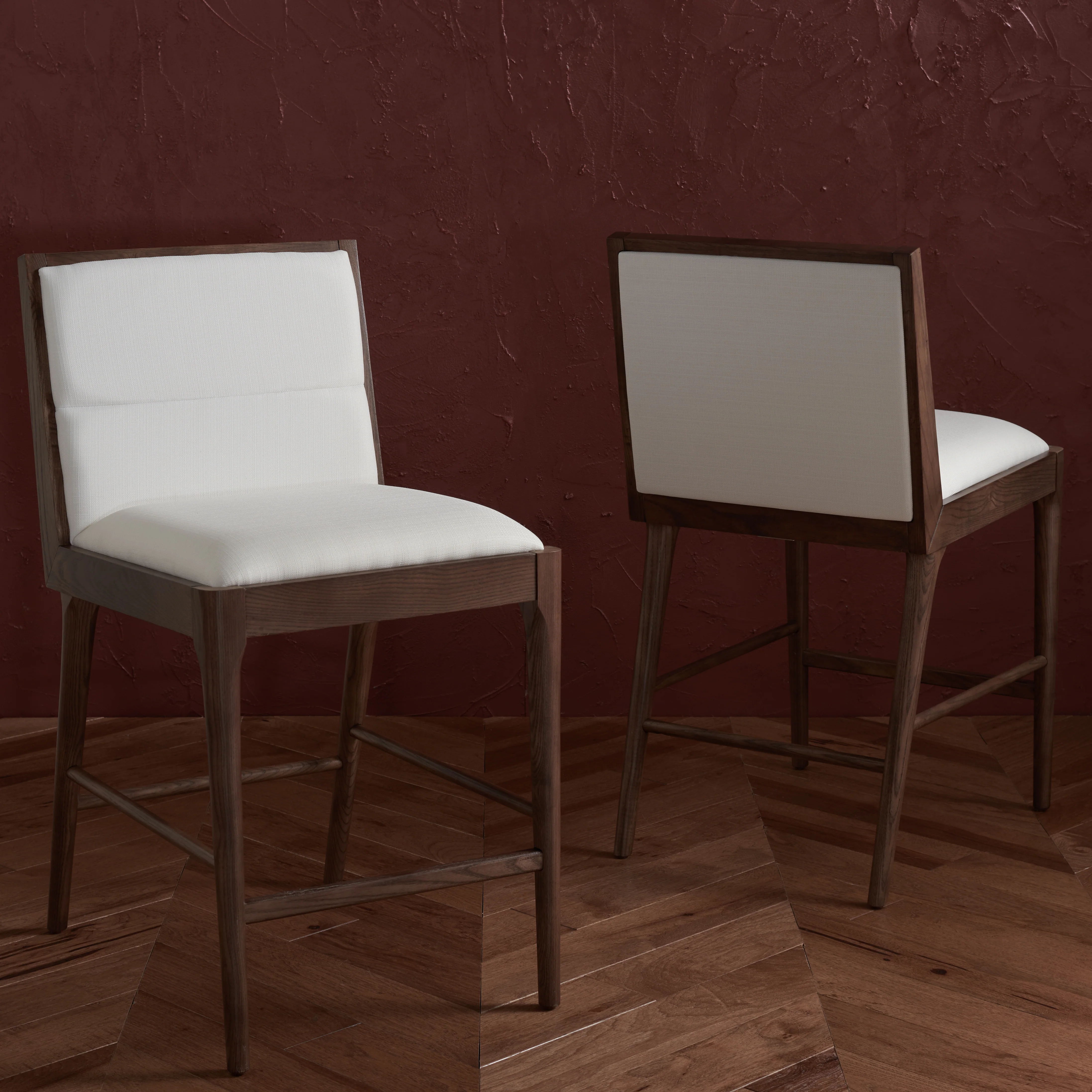 Laycee Linen And Wood Counter Stool - Image 12