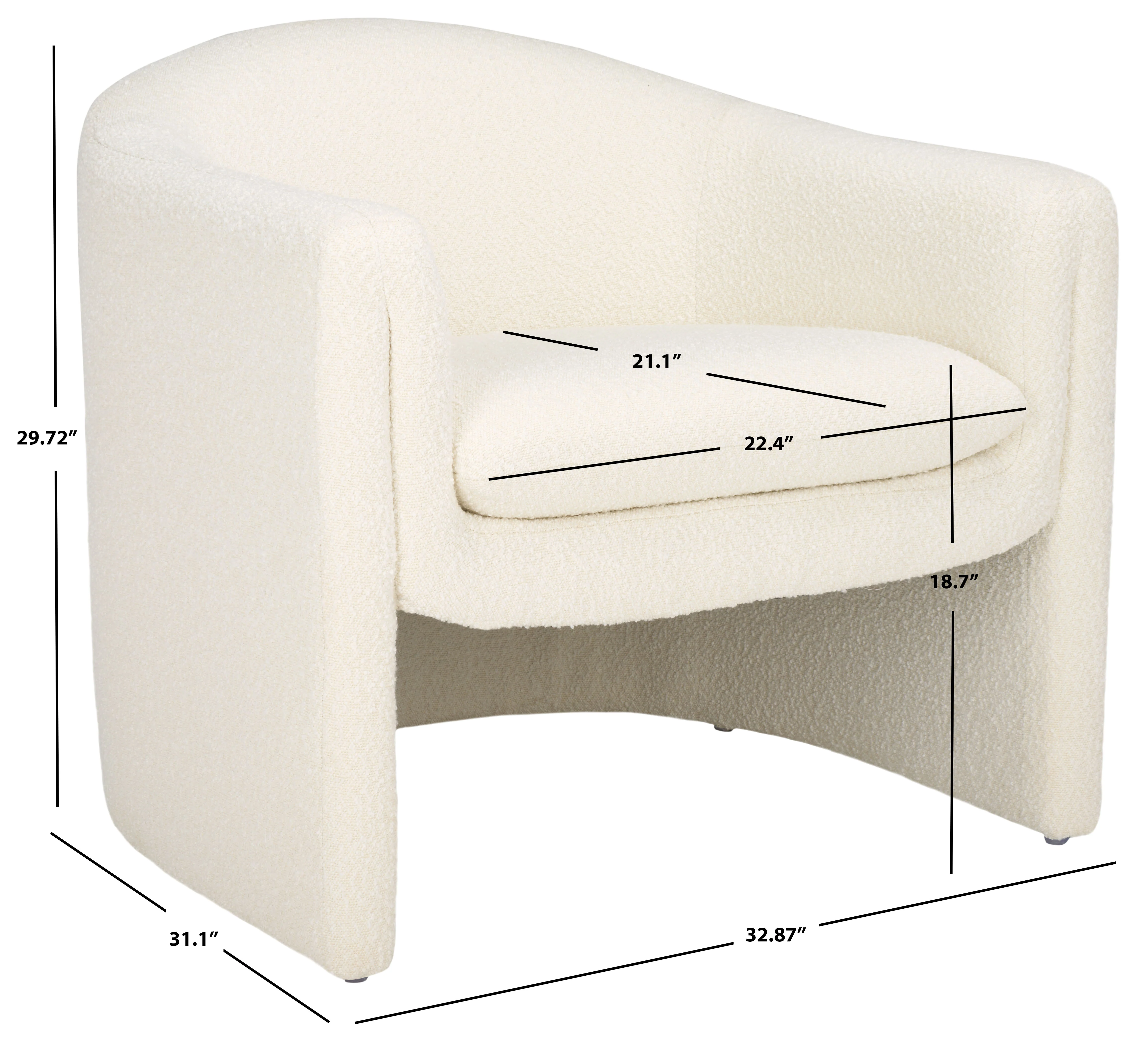 Laylette Boucle Accent Chair - Image 7