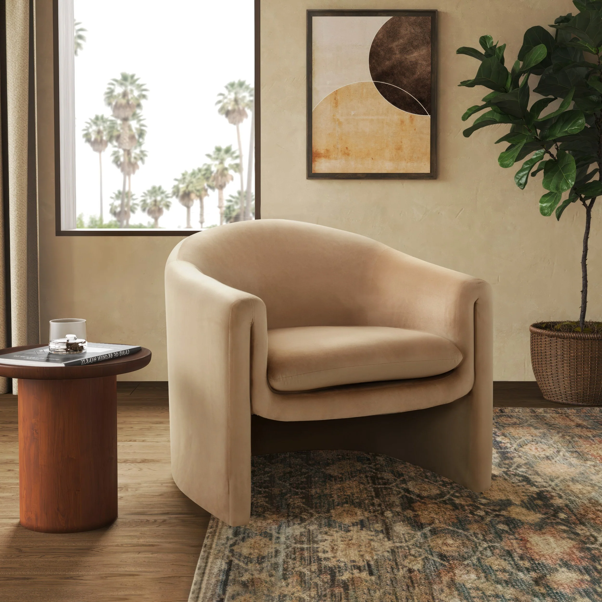 Laylette Velvet Accent Chair - Image 2