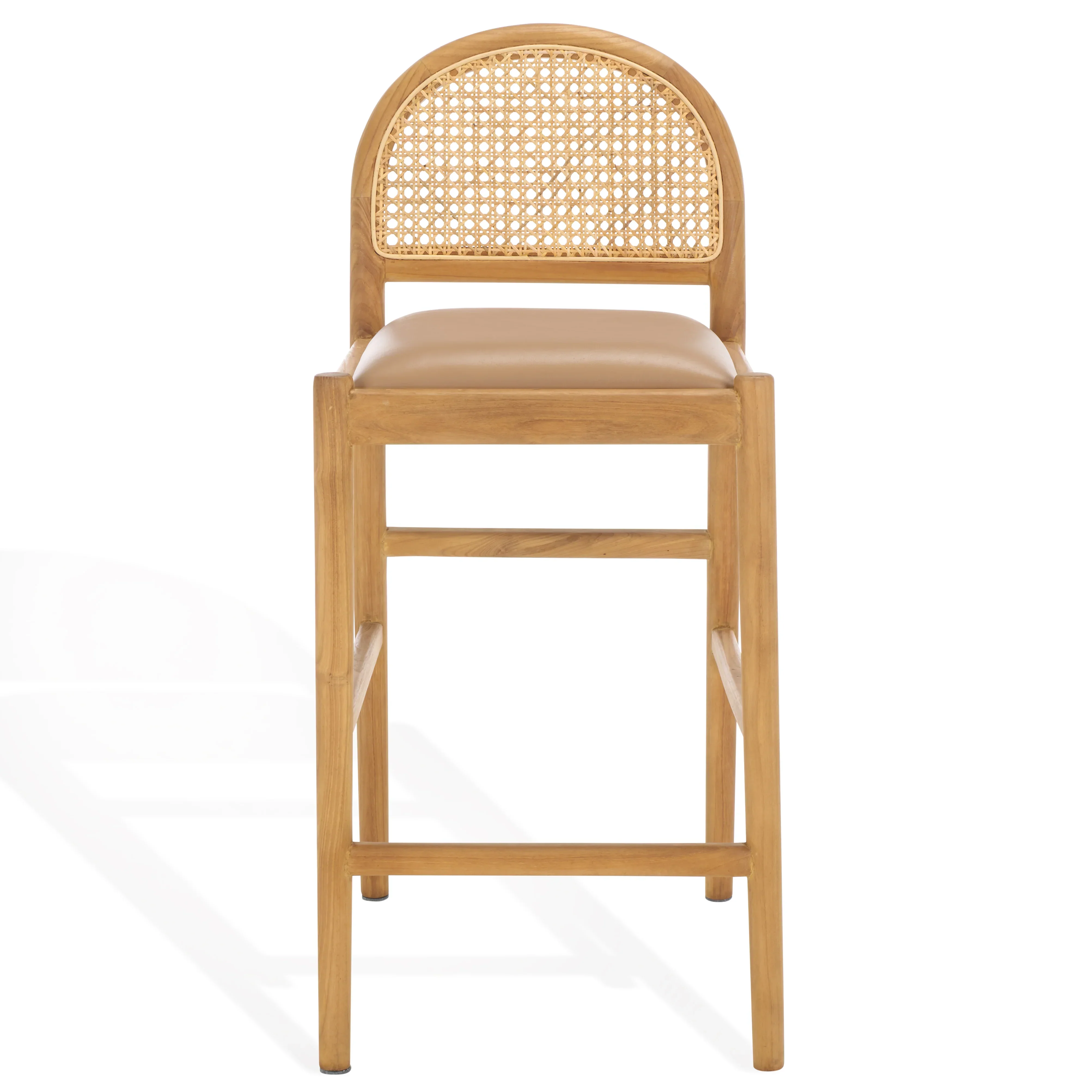 Laylie Rattan And Leather Counter Stool - Image 2