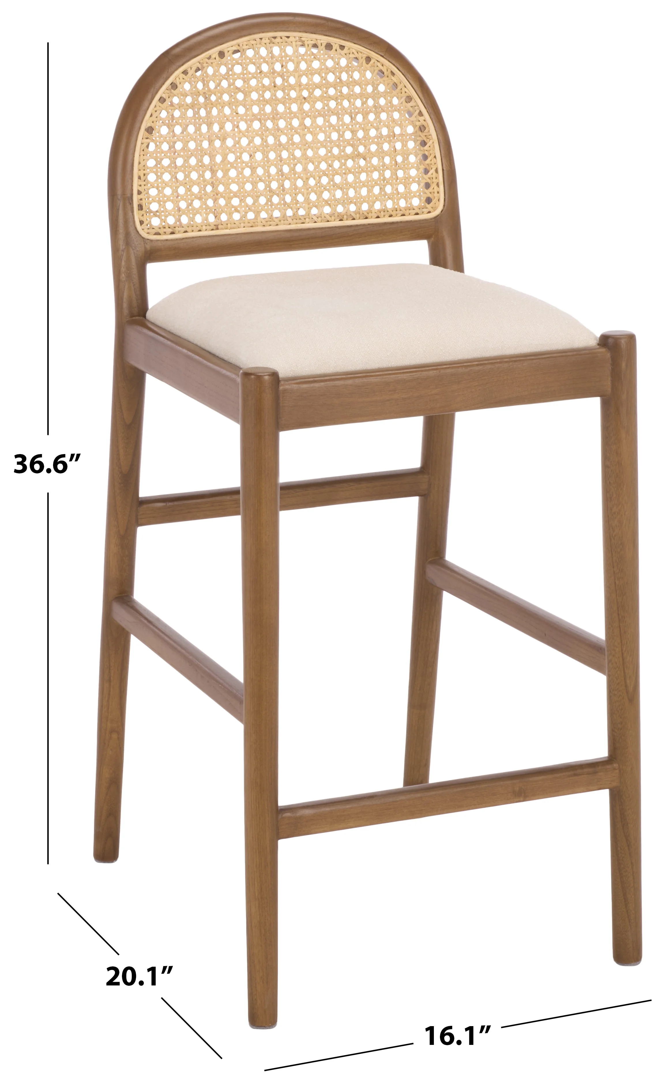 Laylie Rattan And Leather Counter Stool - Image 37