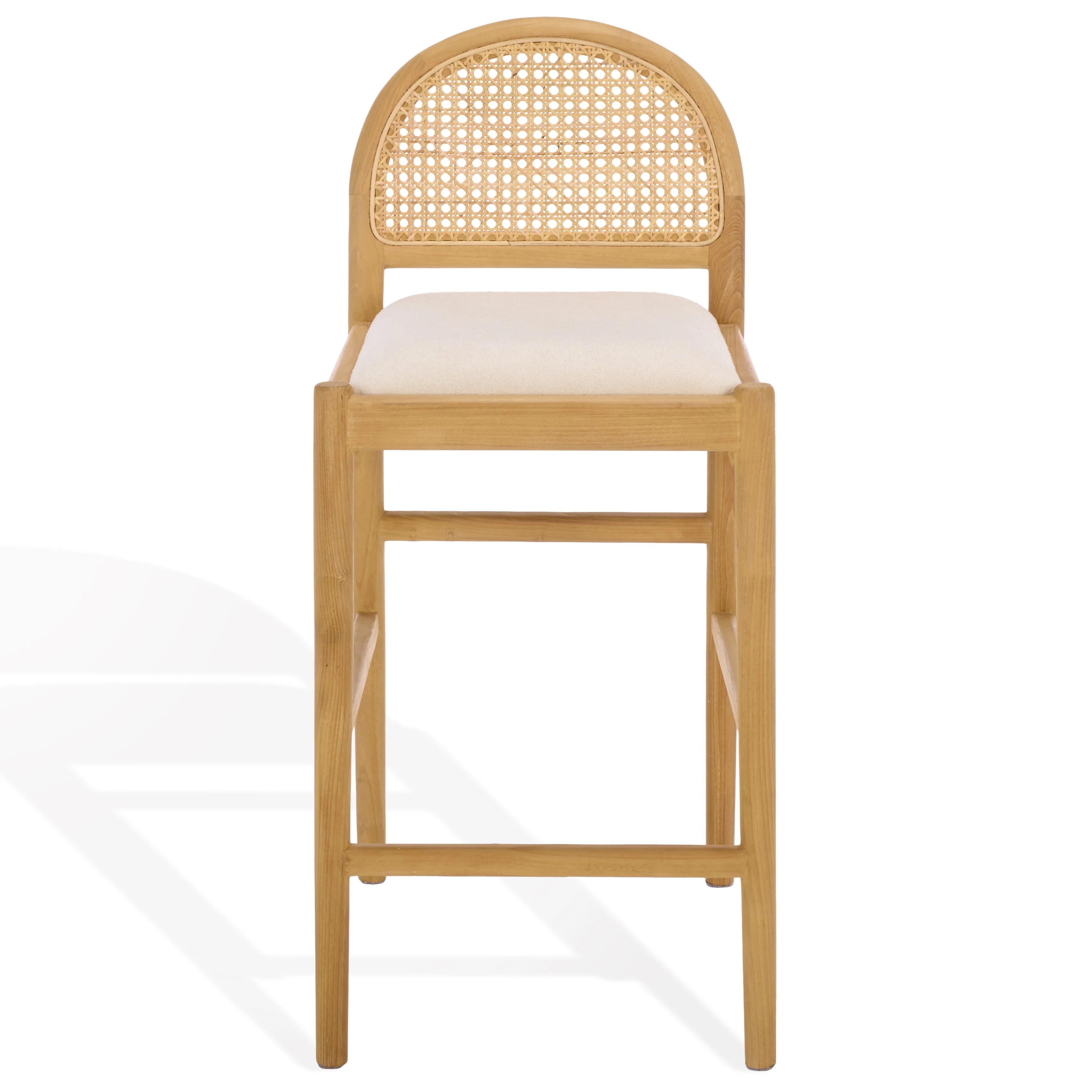 Laylie Rattan And Leather Counter Stool - Image 5